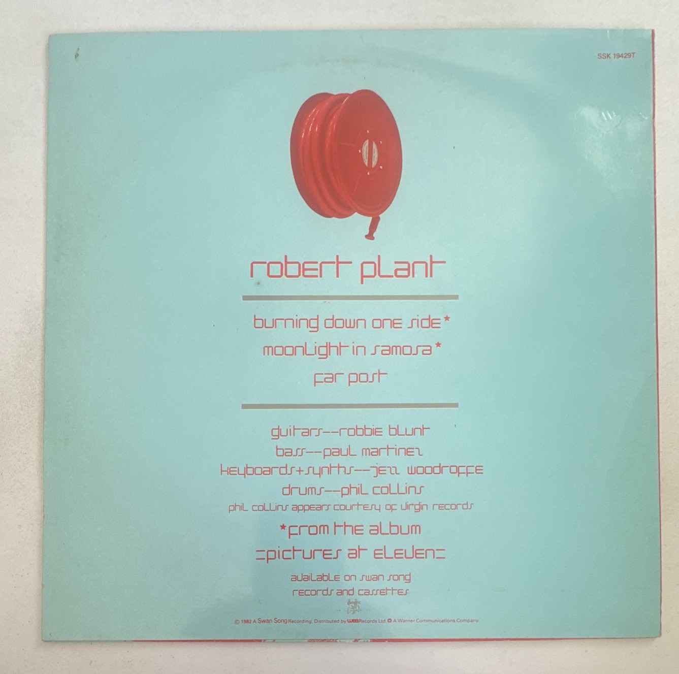 Robert Plant ~ Burning Down One Side ~ 12″ Single 1982 EX / EX Condition