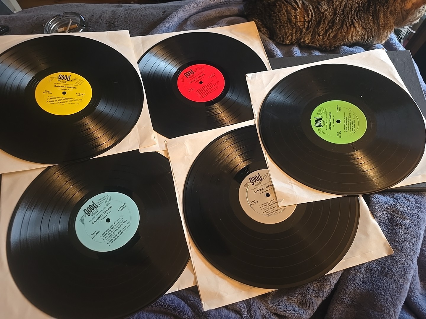The Gateway Singers Volume 1, 2, 3, 4, 5 Record Set Record Hits Vinyl Lp 5pc Set