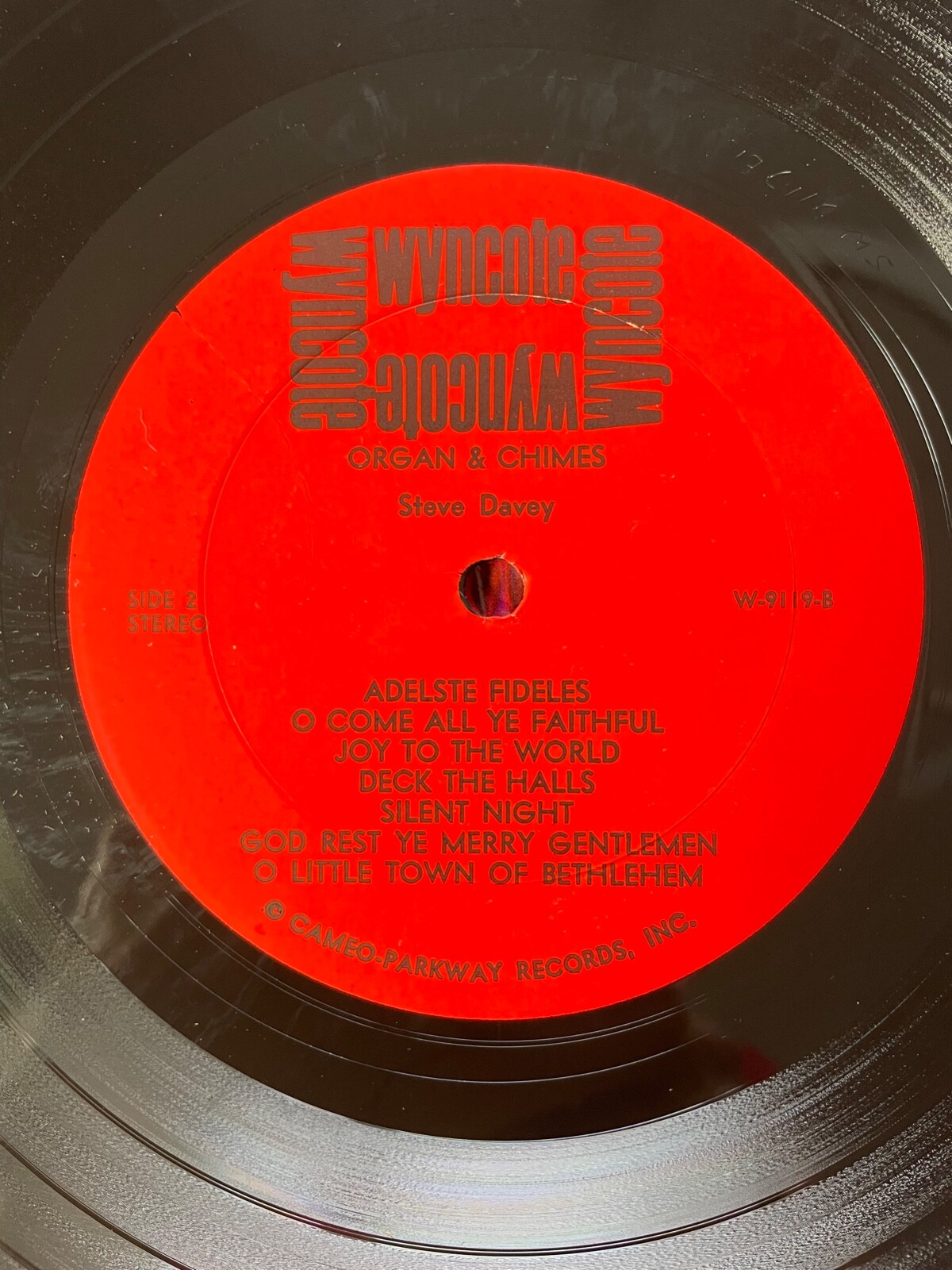 Steve Davey Organ and Chimes LP Wyncote SW-9119, US