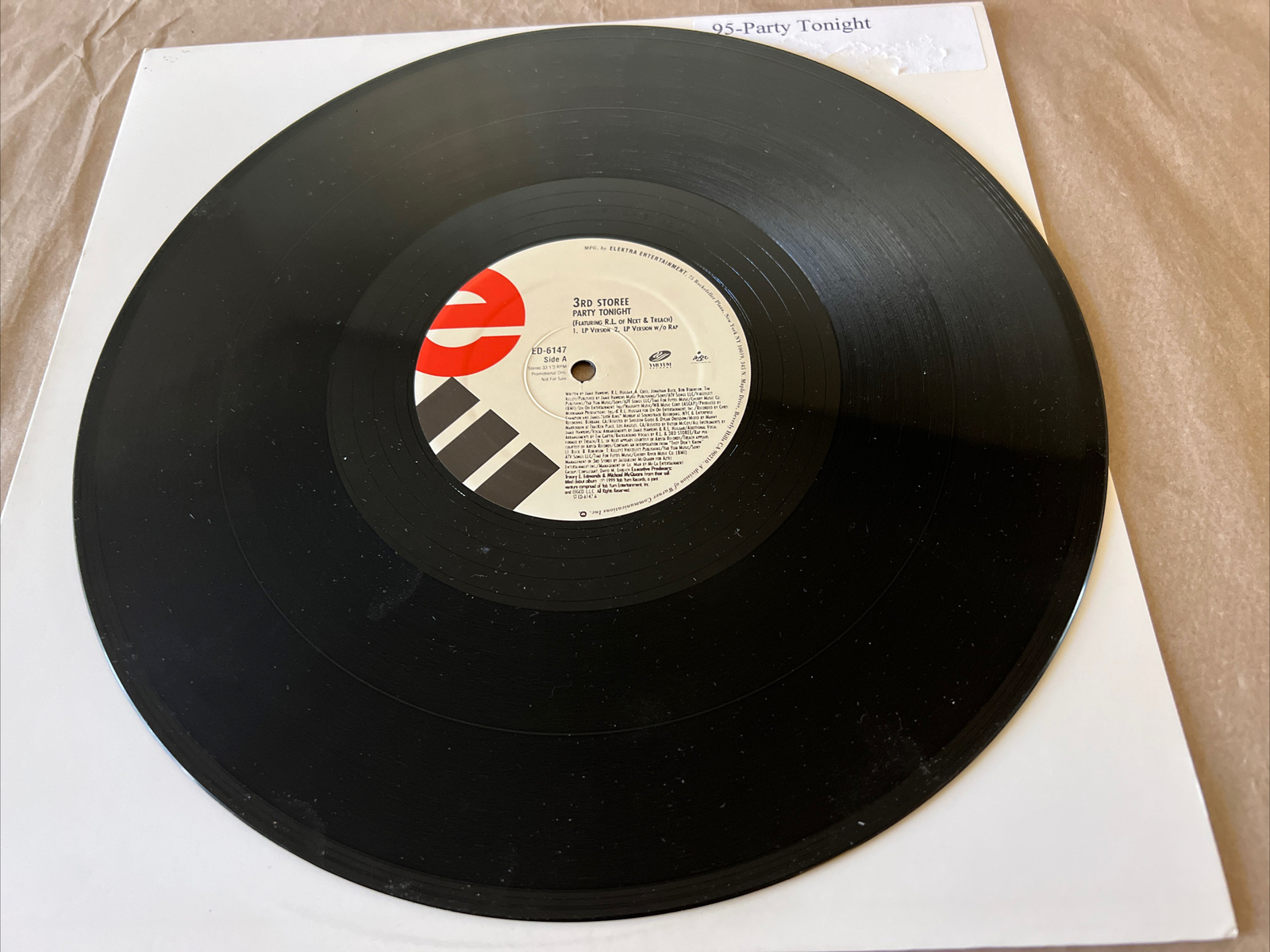 3rd Storee – Party Tonight – 12” Single Vinyl Promo 1999