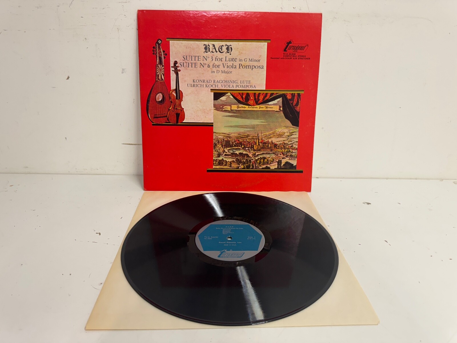 RAGOSSNIG, KOCH – JS BACH suite for lute, suite for viola LP Vinyl Record