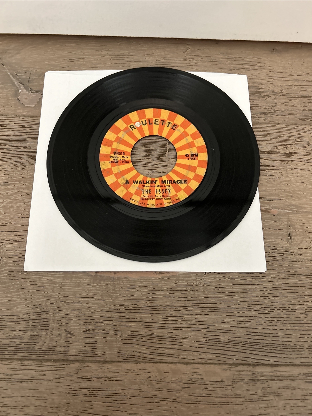 Doo-Wop 45 The Essex – A Walkin’ Miracle / Easier Said Than Done On Roulette