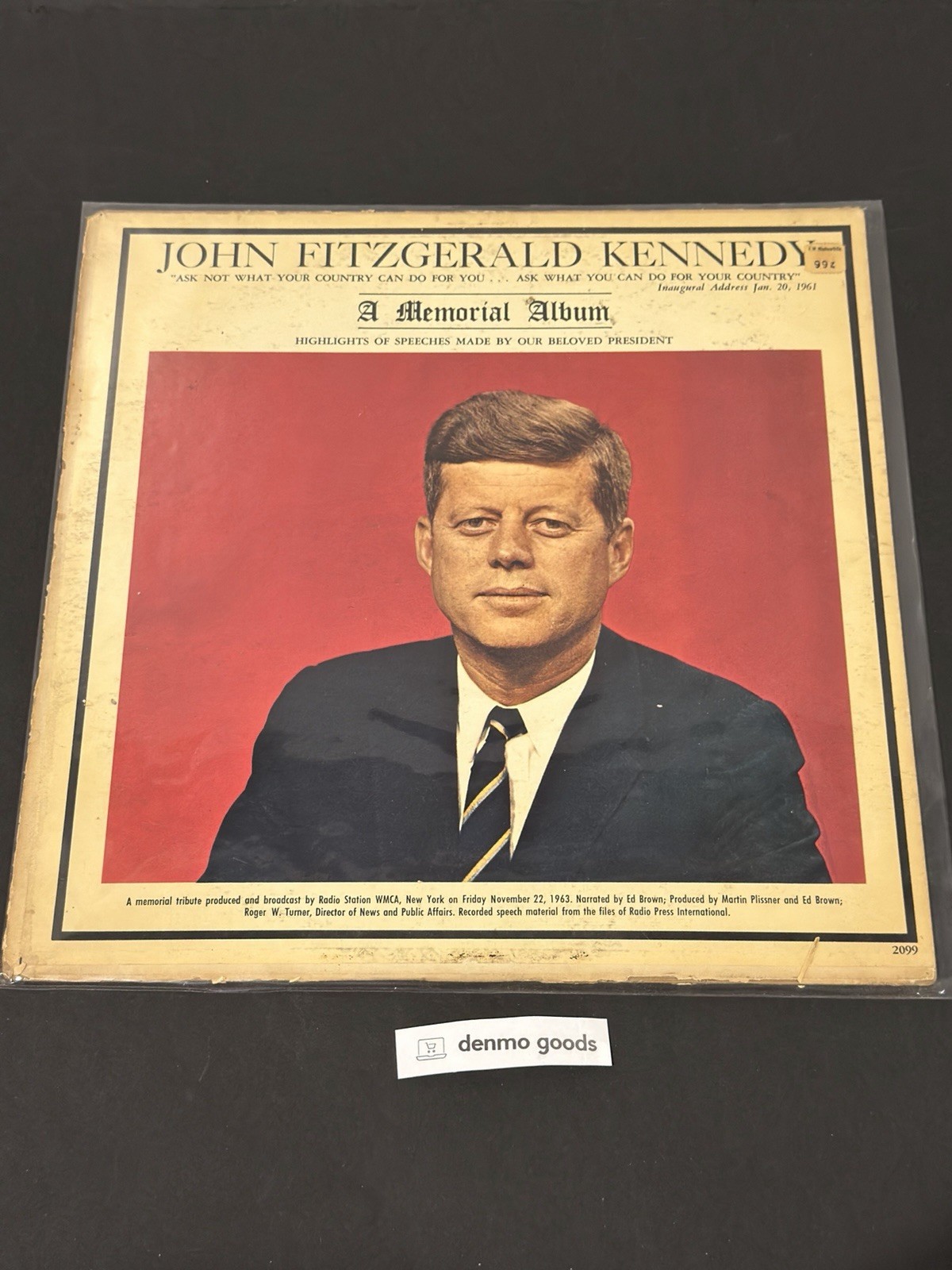John Fitzgerald Kennedy: A Memorial Album (1963) Vinyl LP • JFK US President VG+