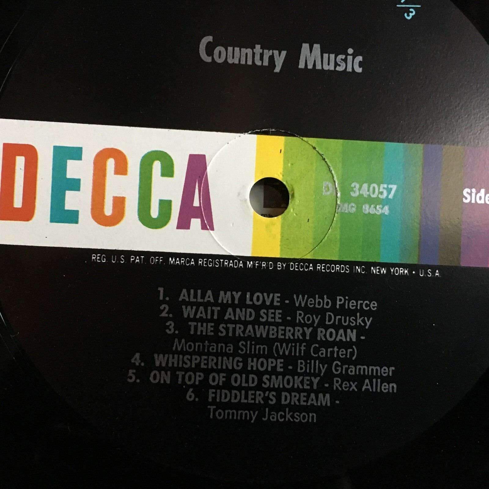 Monroe Pierce Country Music Time VG+ Shrink DECCA DL34057 Record PET RESCUE