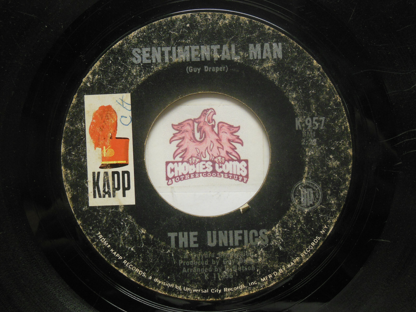 The Unifics: Beginning Of My End / Sentimental Man, 45 RPM Fair/Low (1F)