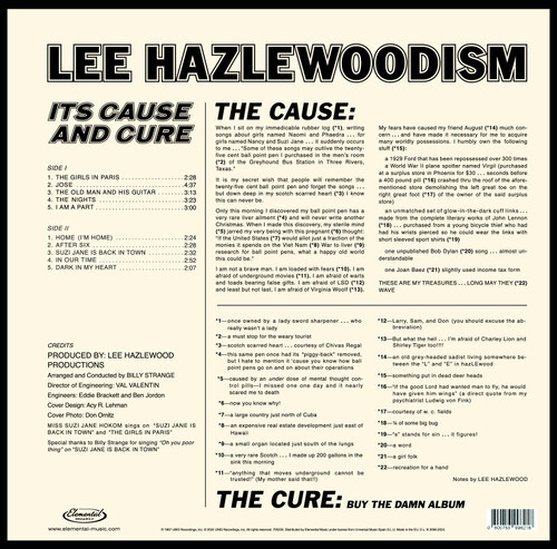 Lee Hazlewood – Lee Hazlewoodism: Its Cause & Cure [New Vinyl LP] Spain – Import