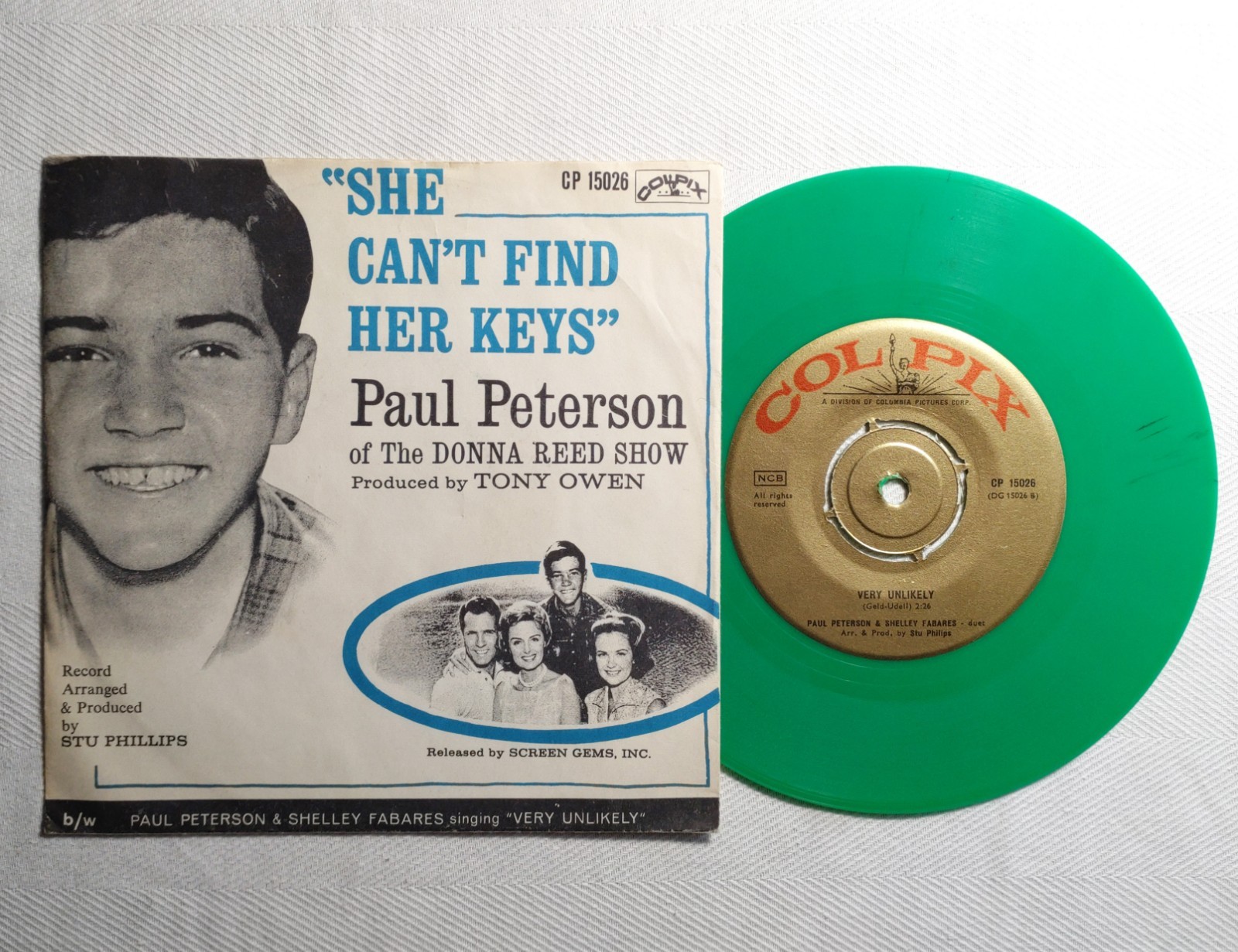 SHELLEY FABARES Very Unlikely (1962) ULTRA RARE Picture Sleeve DANISH 45rpm HEAR