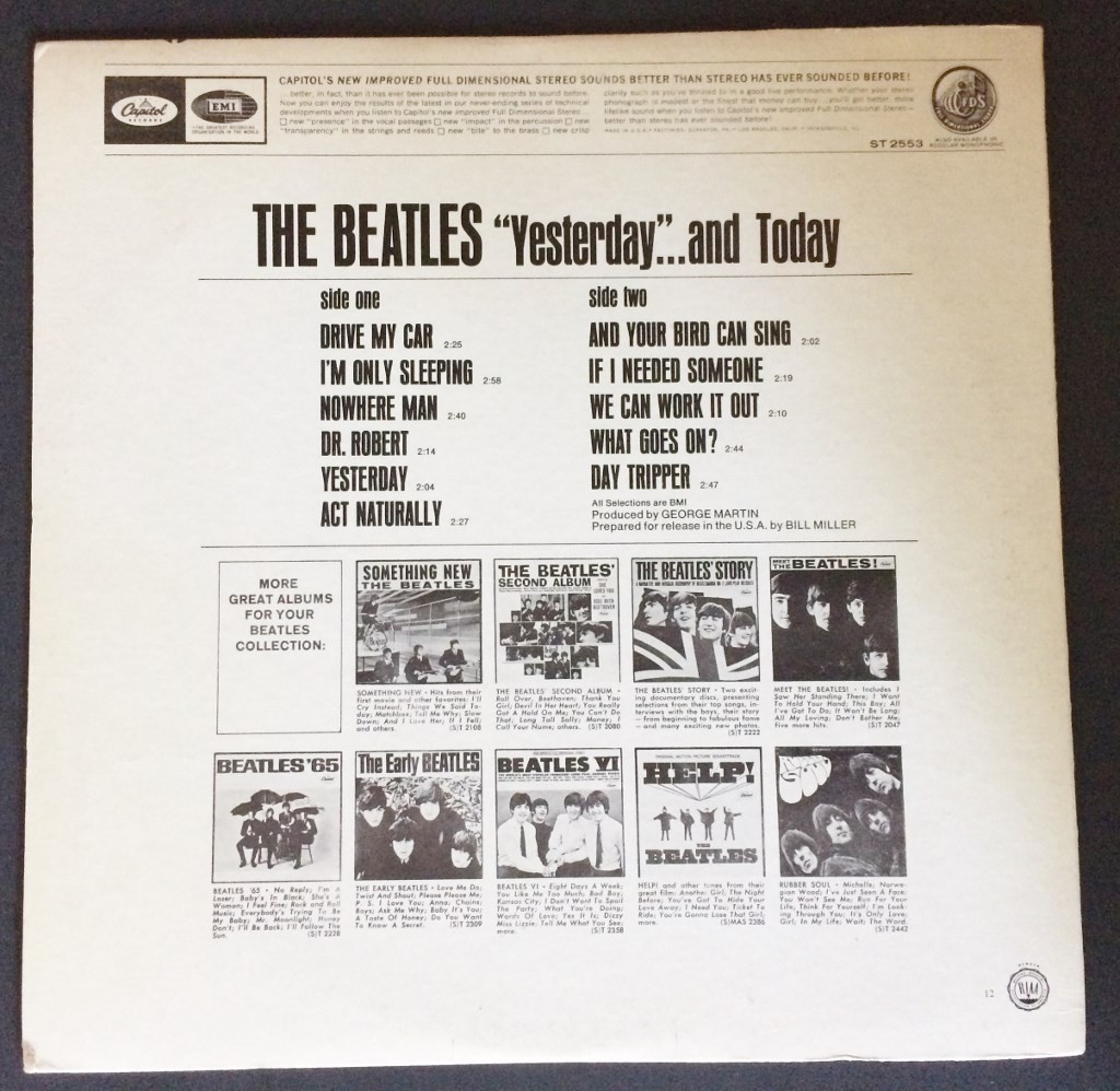 Beatles, Apple, 1971,Re-Issue, Variant APP 2553.SR2 A (af), Yesterday And Today