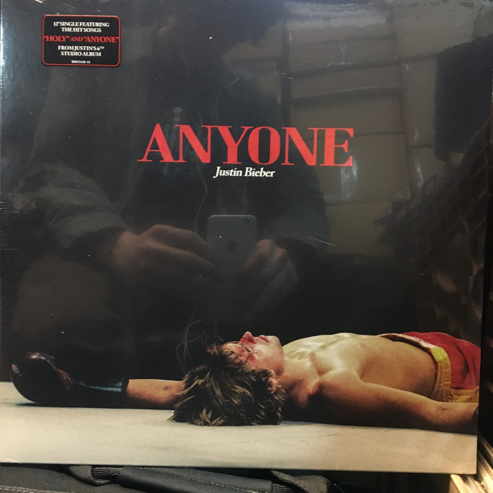 Anyone / Holy by Justin Bieber (12″ Single, 2021) Sealed, Shelf wear *