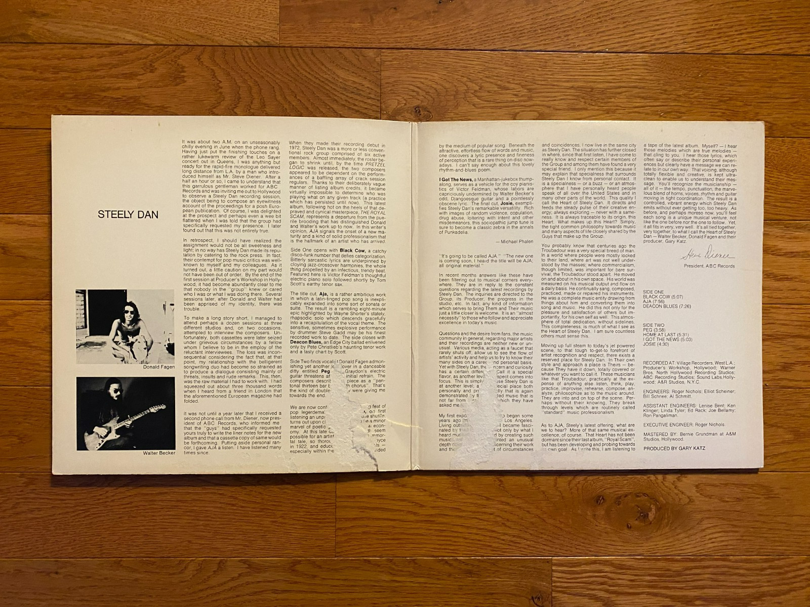 Steely Dan – Aja LP ABC Dunhill AB 1006 1977 1st Pressing w/ Inner Sleeve