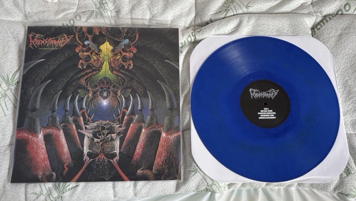 Monstrosity – Imperial Doom – Reek Of Death Records Blue LP Vinyl NEW