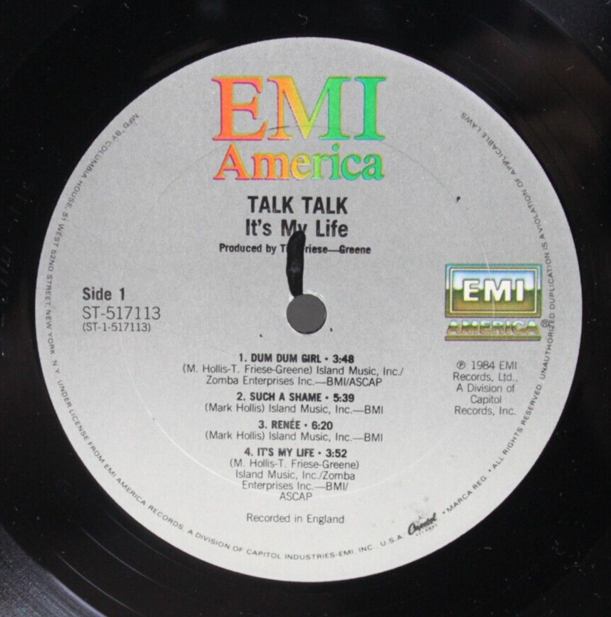 Talk Talk – Lp – It’s My Life – 80’s Electronic Rock Pop New Wave Indie