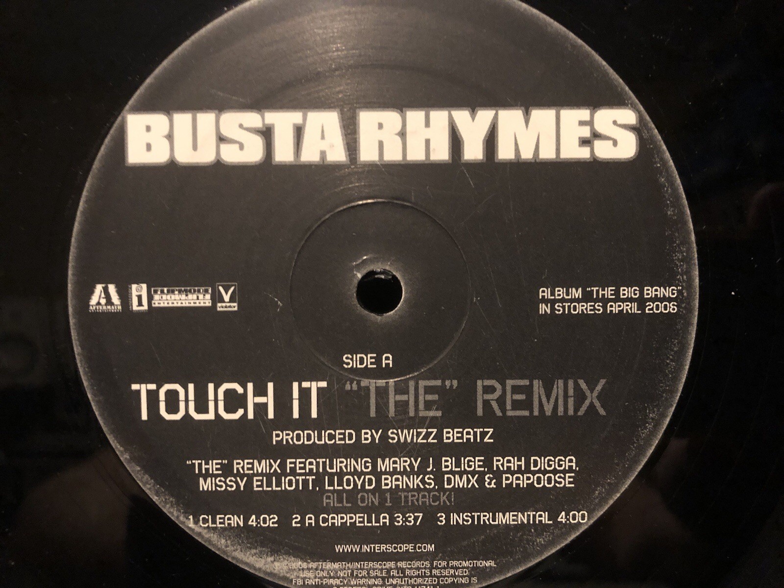 Busta Rhymes 12” Touch It “the Remix” VG++