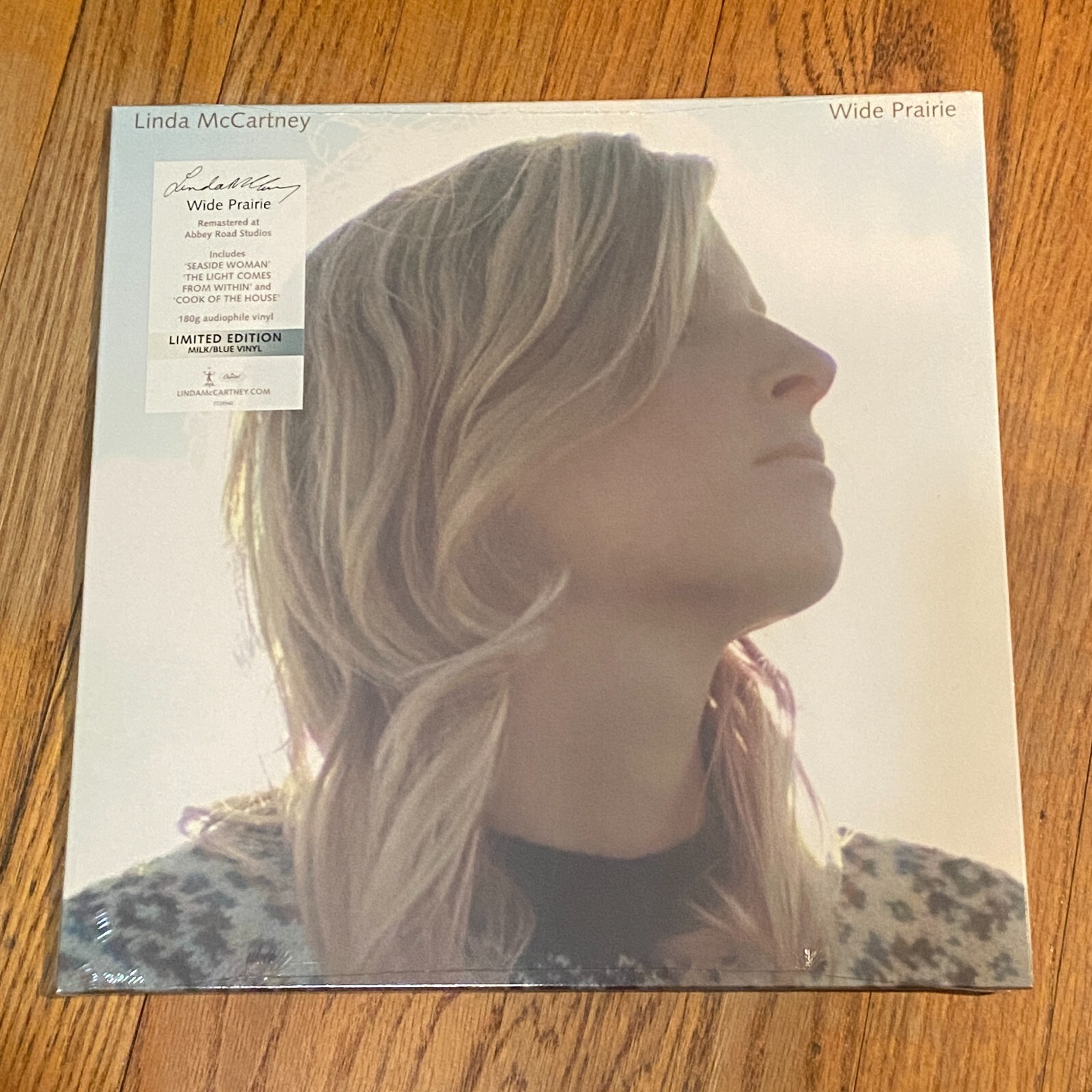 Linda McCartney Wide Prairie Milky White and Blue Limited Edition Vinyl LP Paul