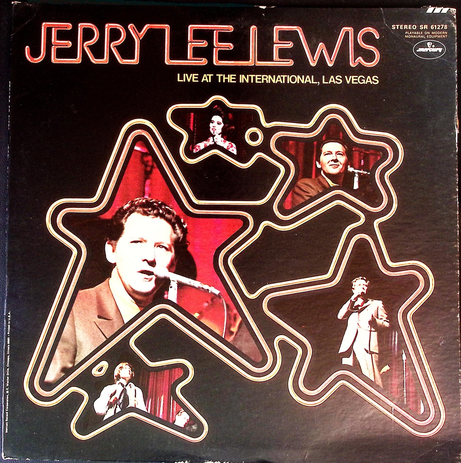 JERRY LEE LEWIS – LIVE AT THE INTERNATIONAL, LAS VEGAS MERCURY VINYL LP 223-23