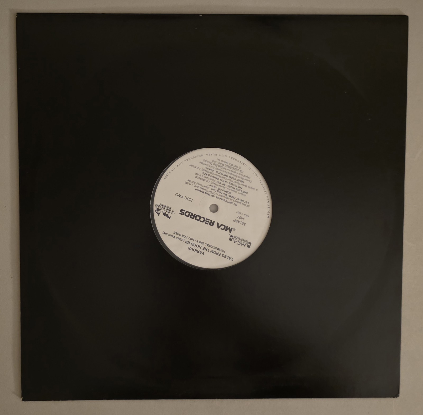 TALES FROM THE HOOD DJ PROMO Vinyl LP Record VG+ RARE Wu-Tang Clan Scarface