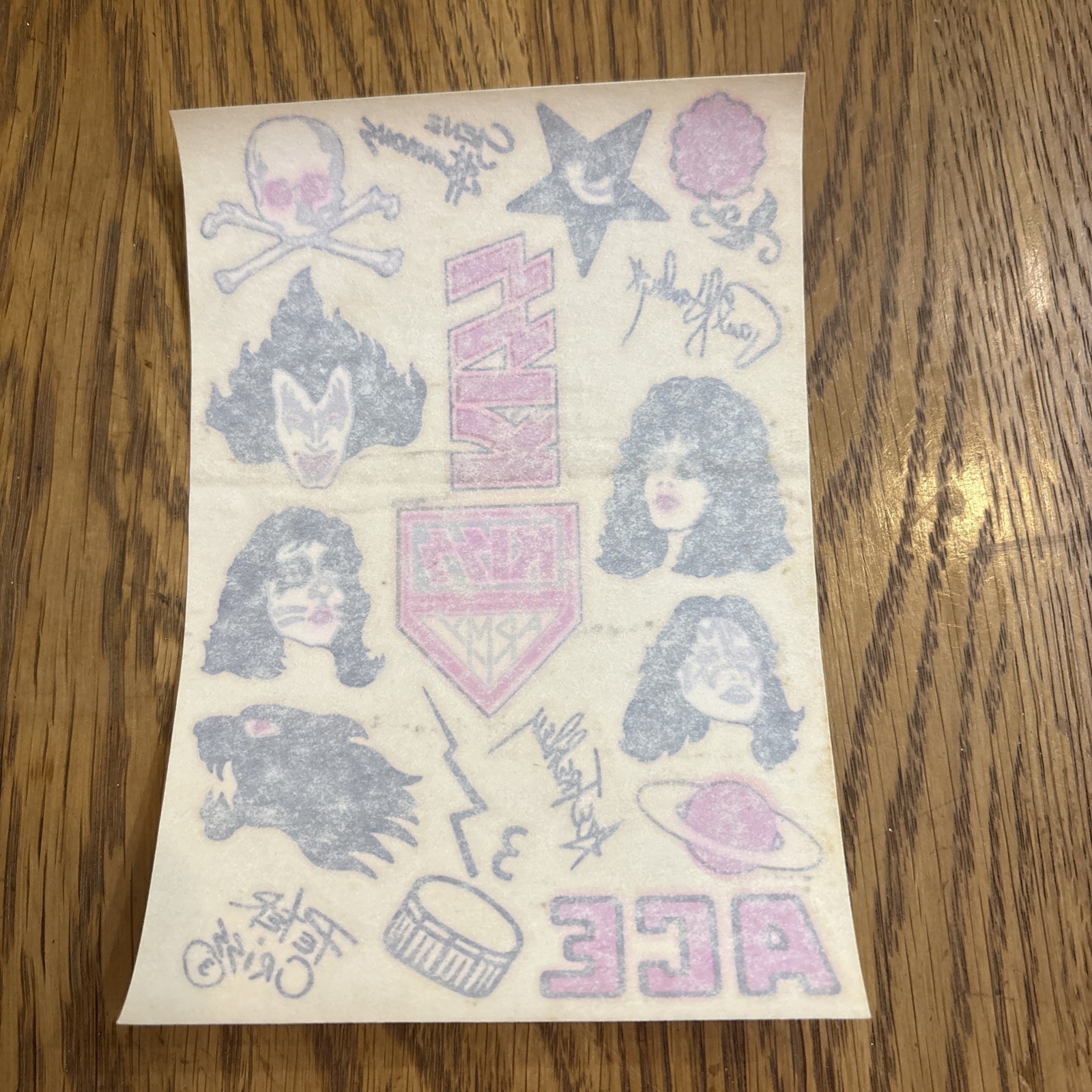 Kiss Alive II 1977 Tattoos Orig Temporary Stick On Sheet Casablanca Records NOS