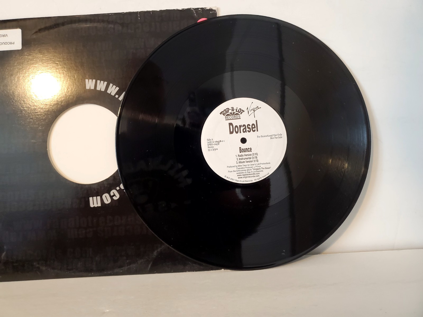 Dorasel “Bounce” 12″ Vinyl Record Maxi-single, (2001), (Rap-A-Lot Records)