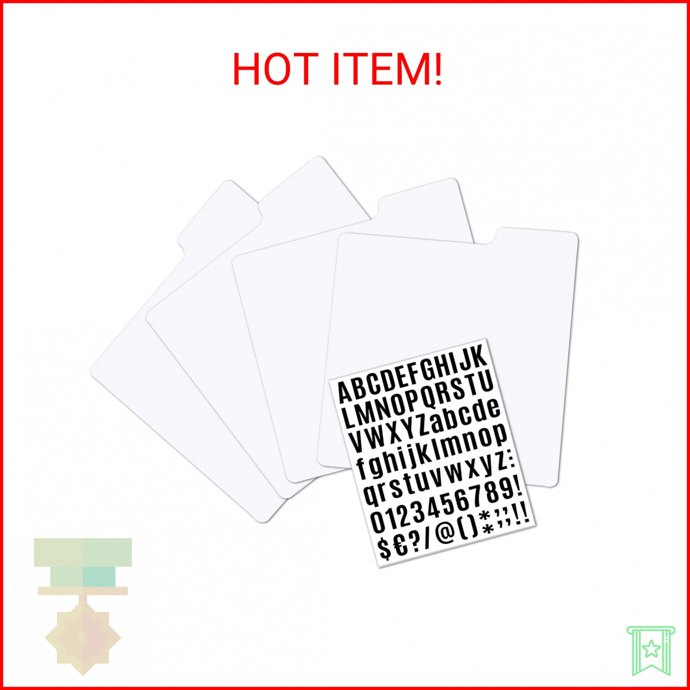12 Inches LP Divider with Alphabet Labels, 12″ 33 RPM Record Divider, Vinyl Reco