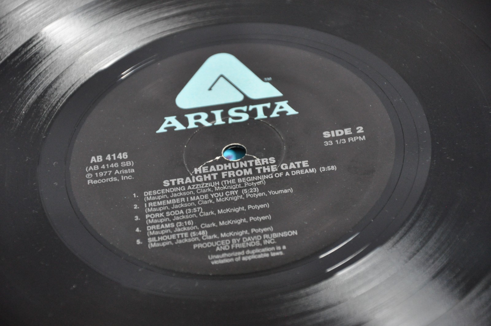 Headhunters – Straight From The Gate LP- Rare Vinyl -Arista Records