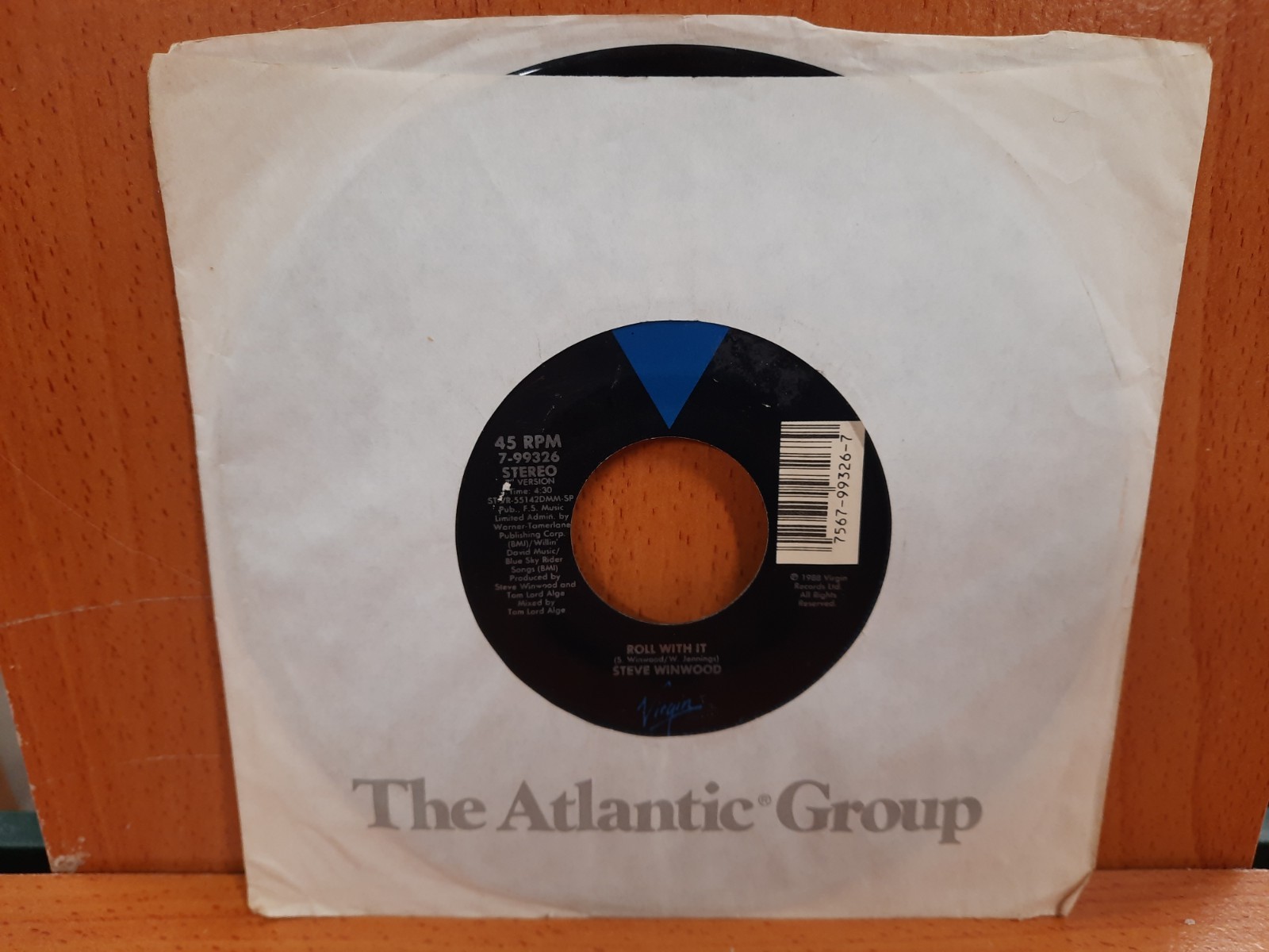 45 / Steve Winwood / 1988 / Roll With It / The Morning Side
