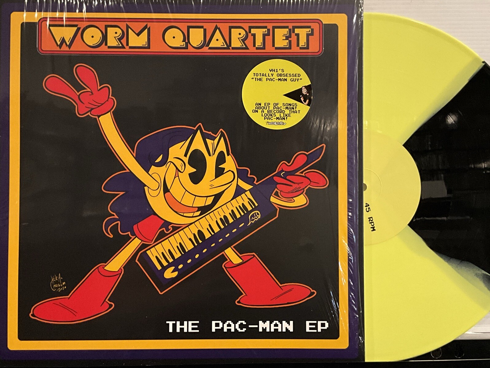 Worm Quartet – The Pac-Man EP 2021 Needlejuice Records NJR-041 [Black/Yellow] NM