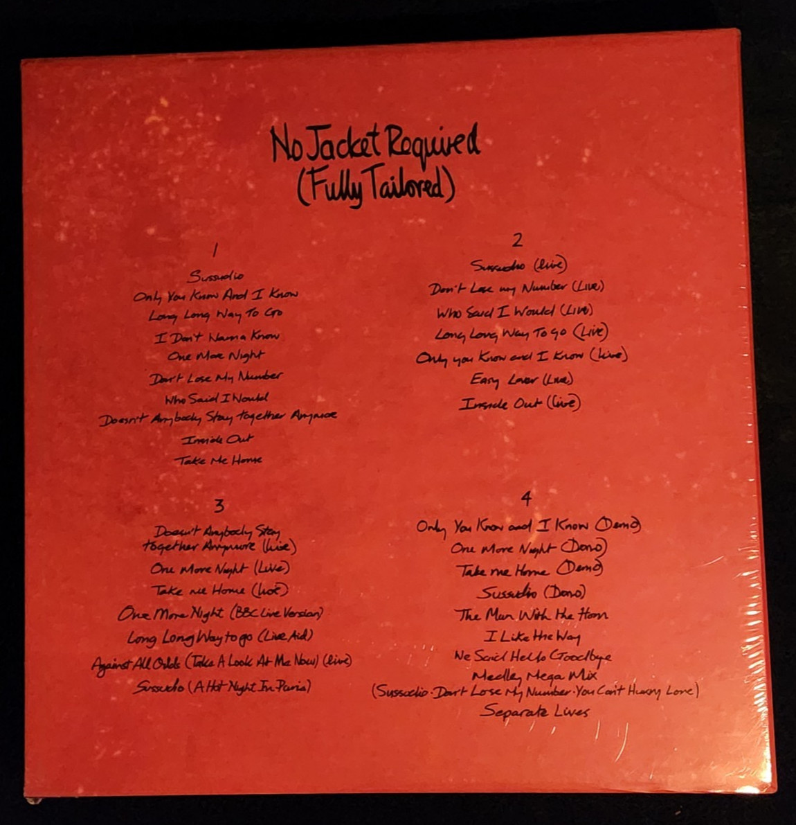 Phil Collins No Jacket Required (Fully Tailored) 4LP Set