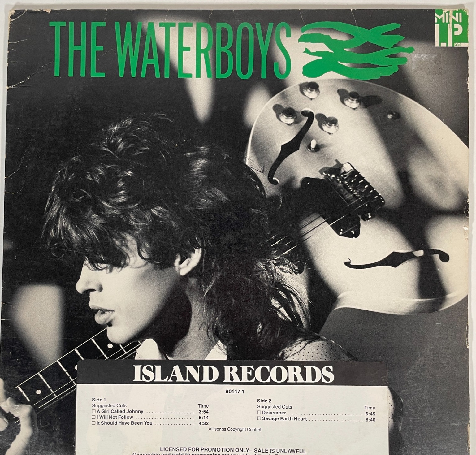 THE WATERBOYS The Waterboys Vinyl Mini LP Promo Stamp Timing Strip 1984 EX