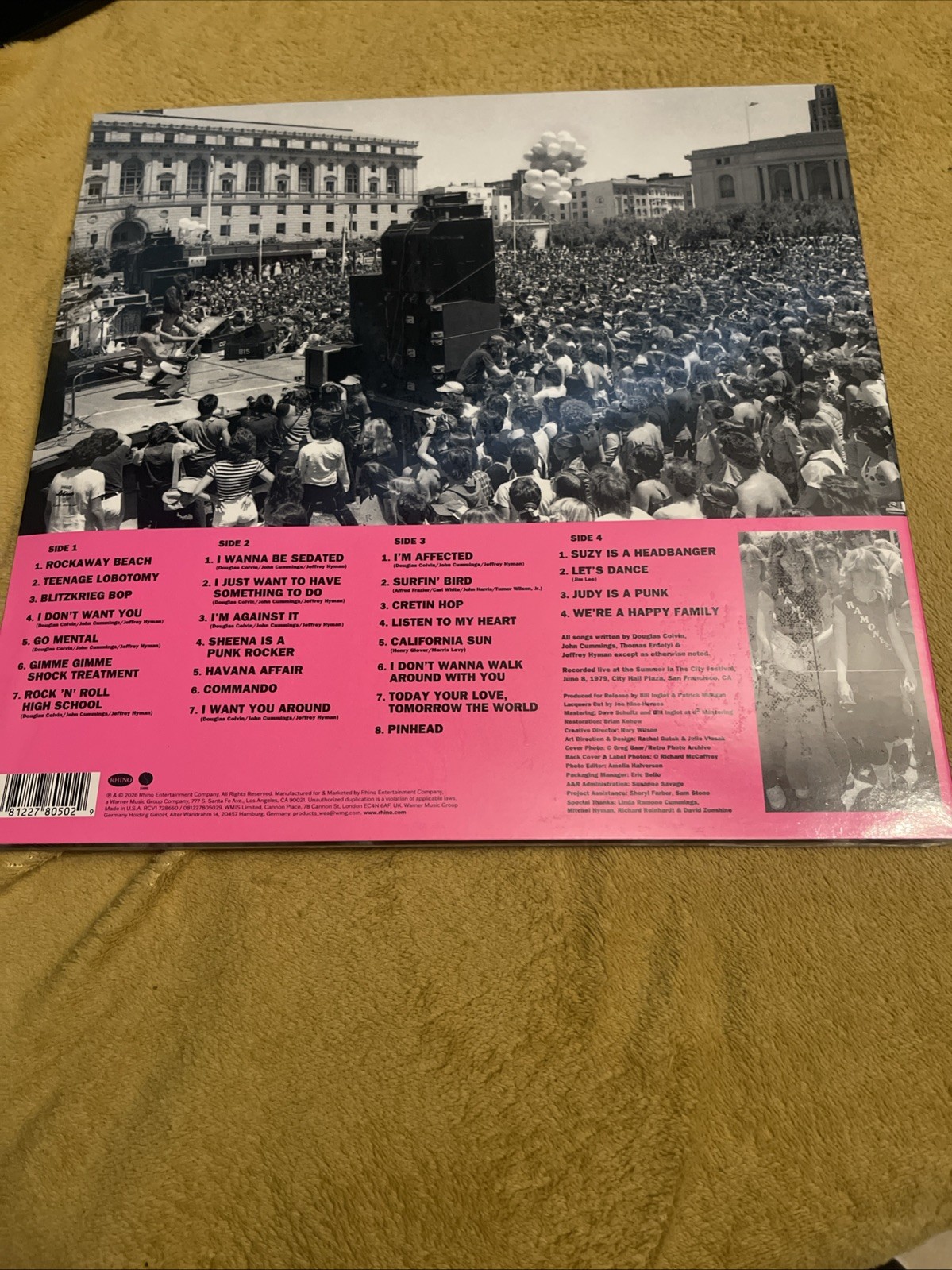 Ramones Neon Pink Vinyl LP Limited Edition Record Store Day