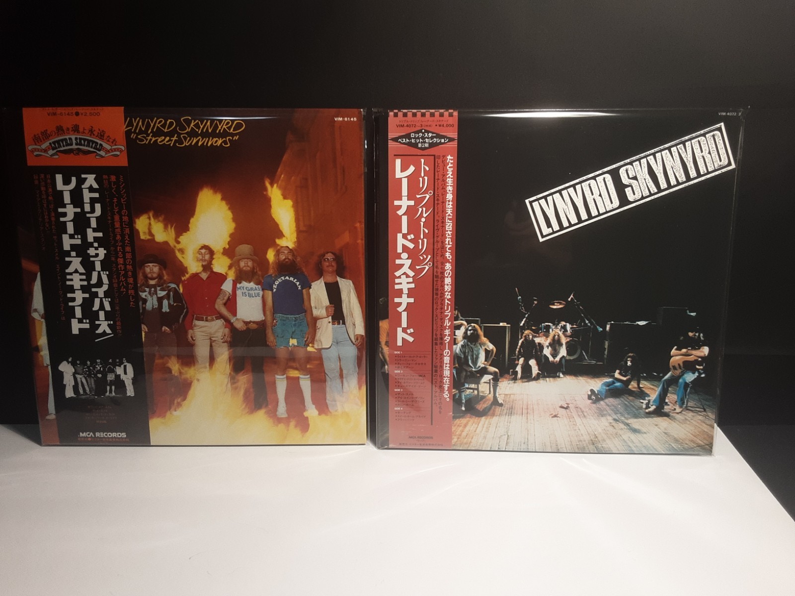 LYNYRD SKYNYRD 2 Lot ” Street Survivors and Triple Trip” Japan-Obi-Vinyl MCA