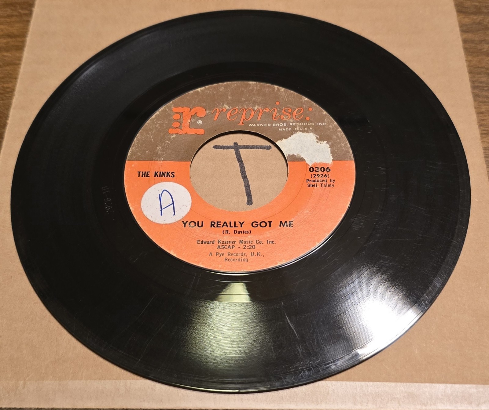 The Kinks: You Really Got Me – VG | 1964 Garage Rock 45rpm – Reprise