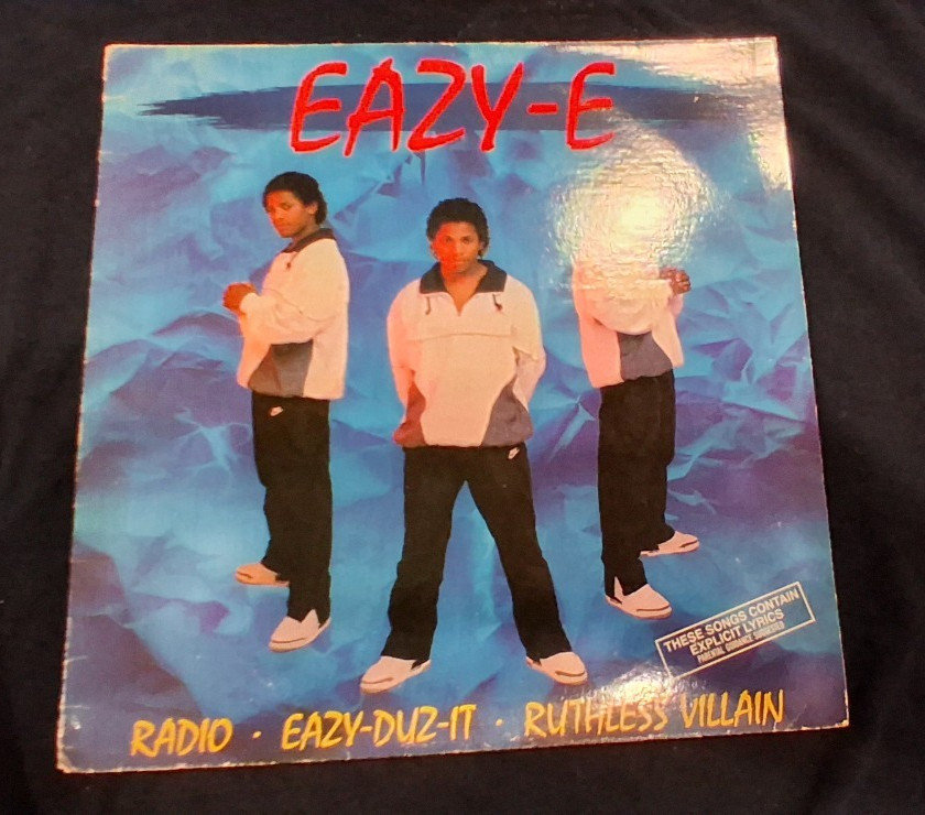 EAZY-E: Eazy-Duz-It 12″ Vinyl Record EP w/ Radio +Ruthless Villain 1988 P-3
