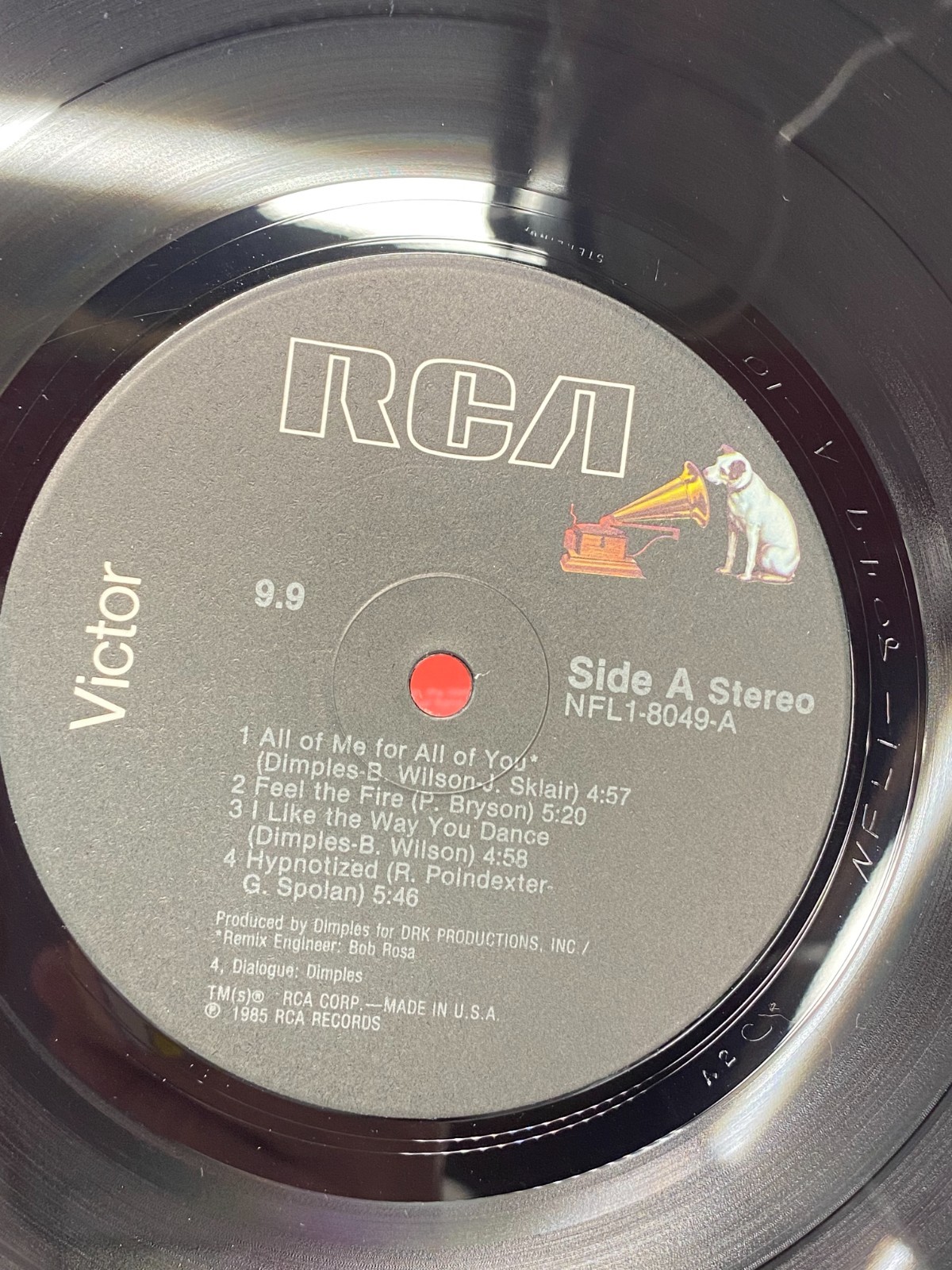 9.9 Self-Titled Vintage Vinyl LP 1985 RCA Record NFL1-8049-A