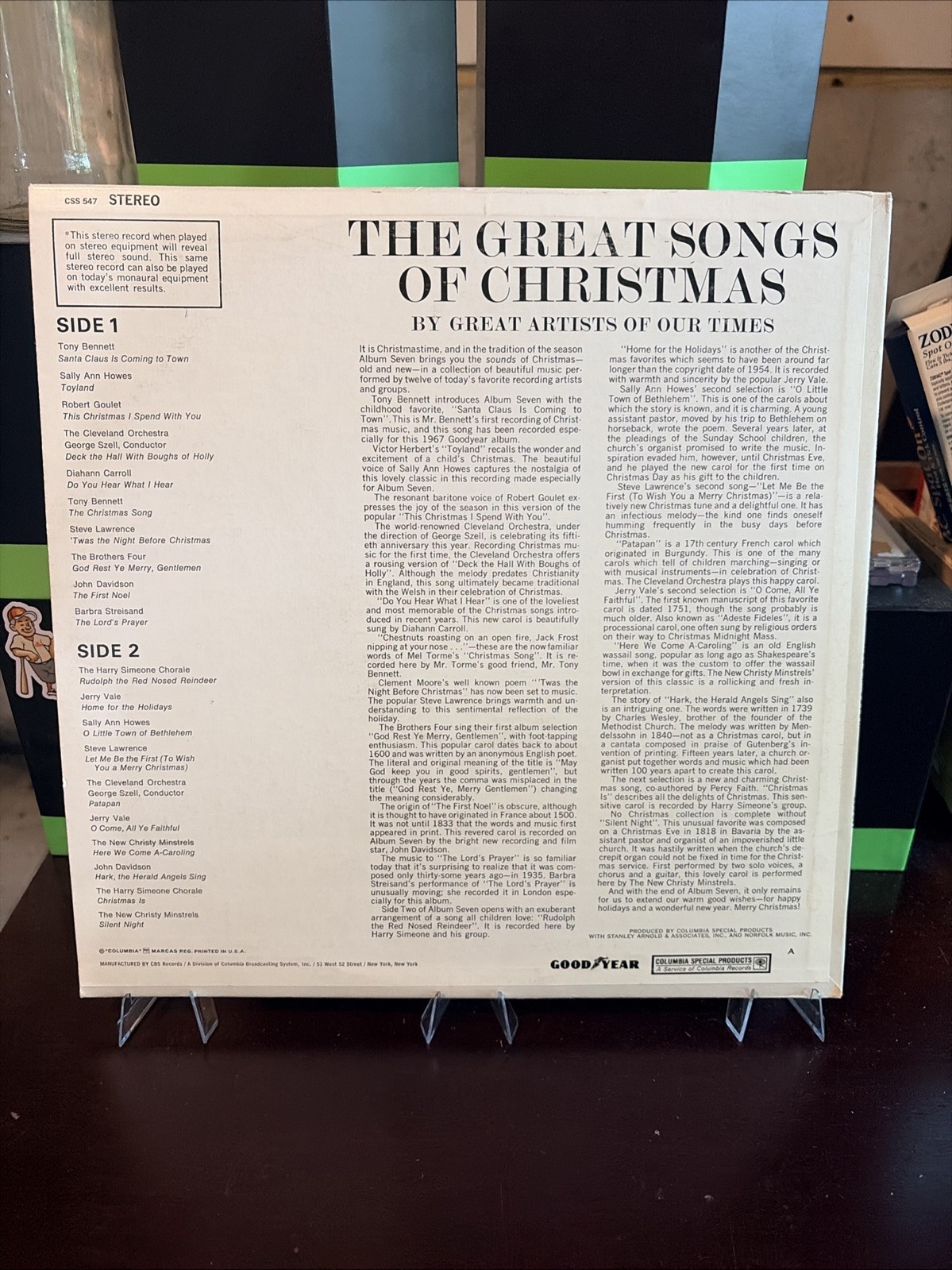 The Great Songs Of Christmas Album 7 Various Artists 12″ LP Vinyl Record CSS 547