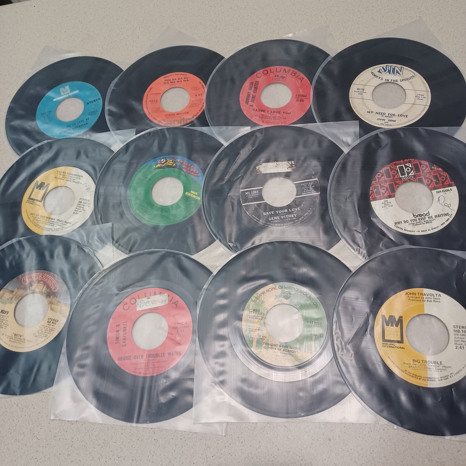 LP Records 45 RPM Singles 1950s 1960s Rock n Roll, Pop, etc Lot of 39 Pre-owned