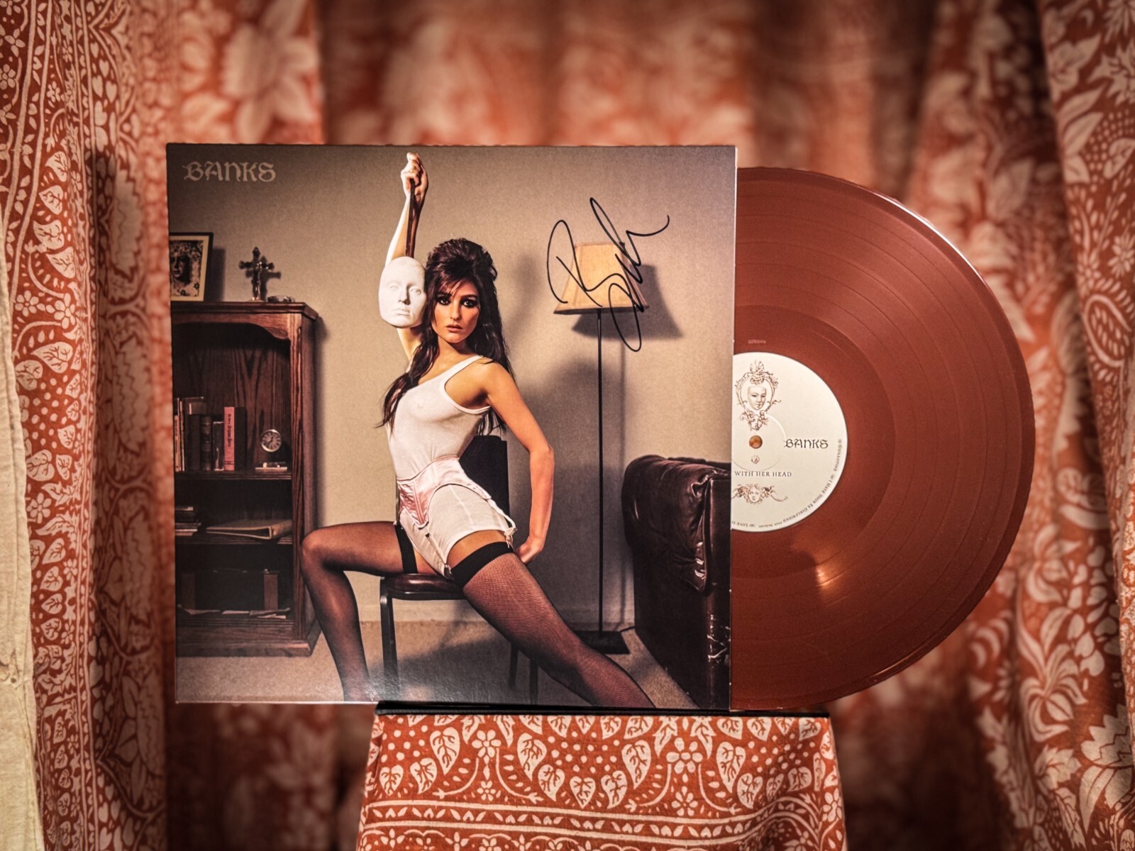 SIGNED Banks Off With Her Head BROWN vinyl alter 3 III tove lo lykke li twigs