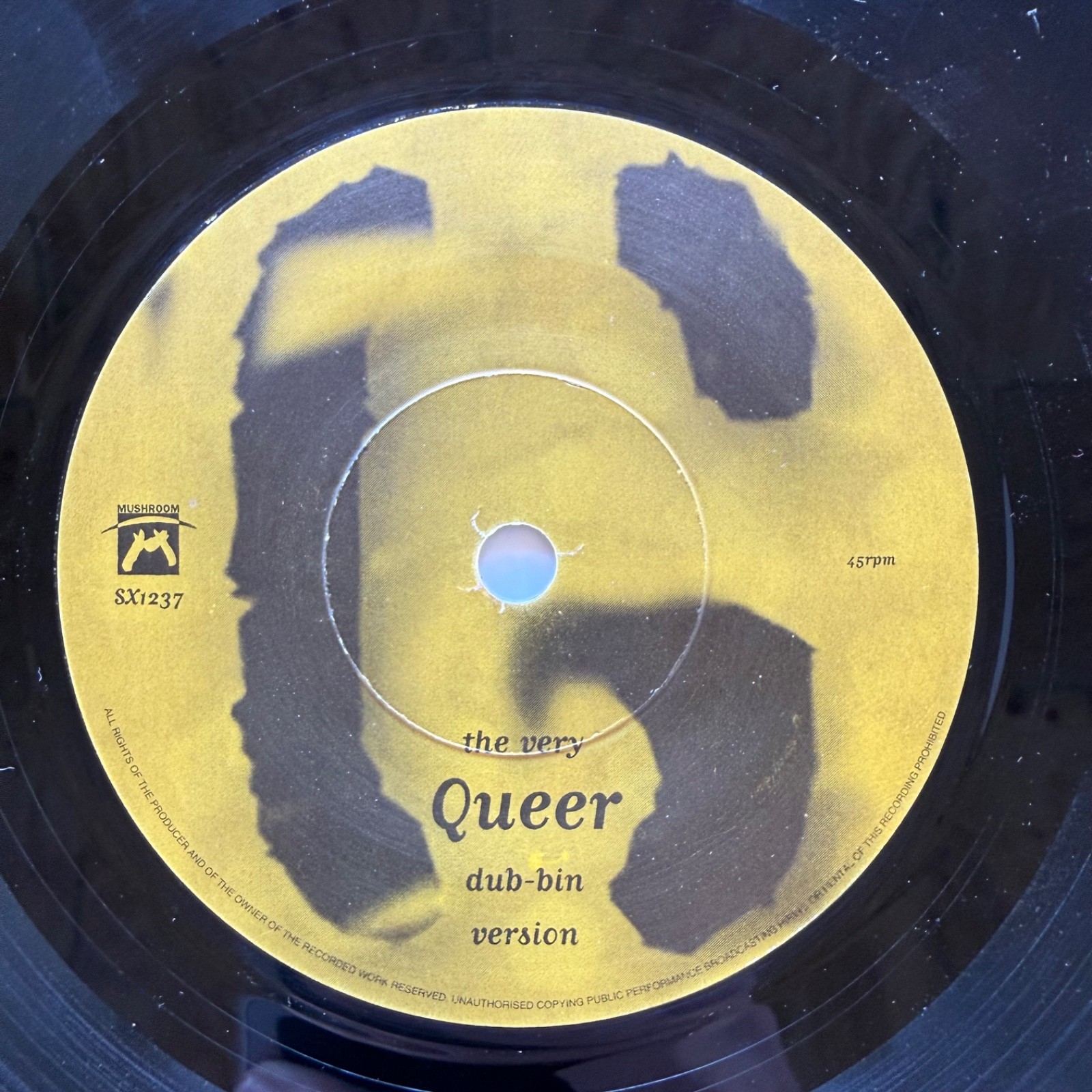 Garbage Queer 7” Vinyl SX1237 1995 UK Mushroom Numbered w/ Case Insert Rare