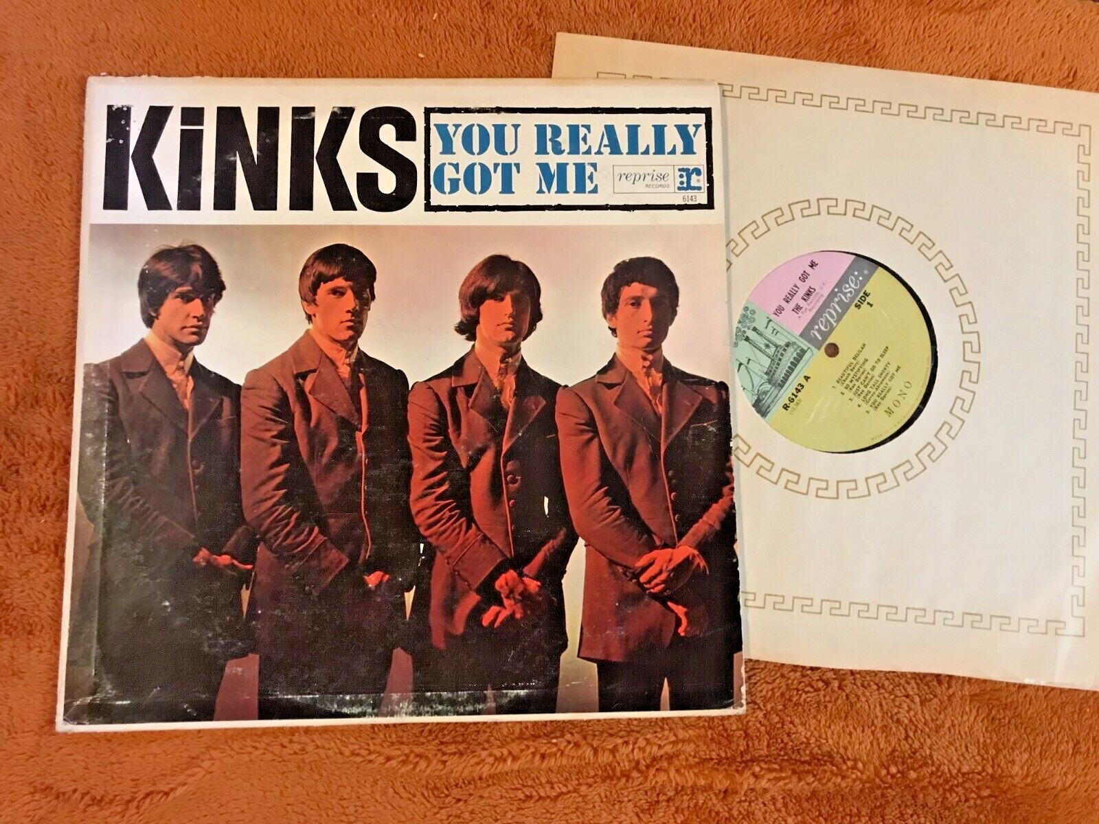 the Kinks You Really Got Me ORIG ’64 TRI-COLOR MONO reprise 6143 lp rare vinyl !