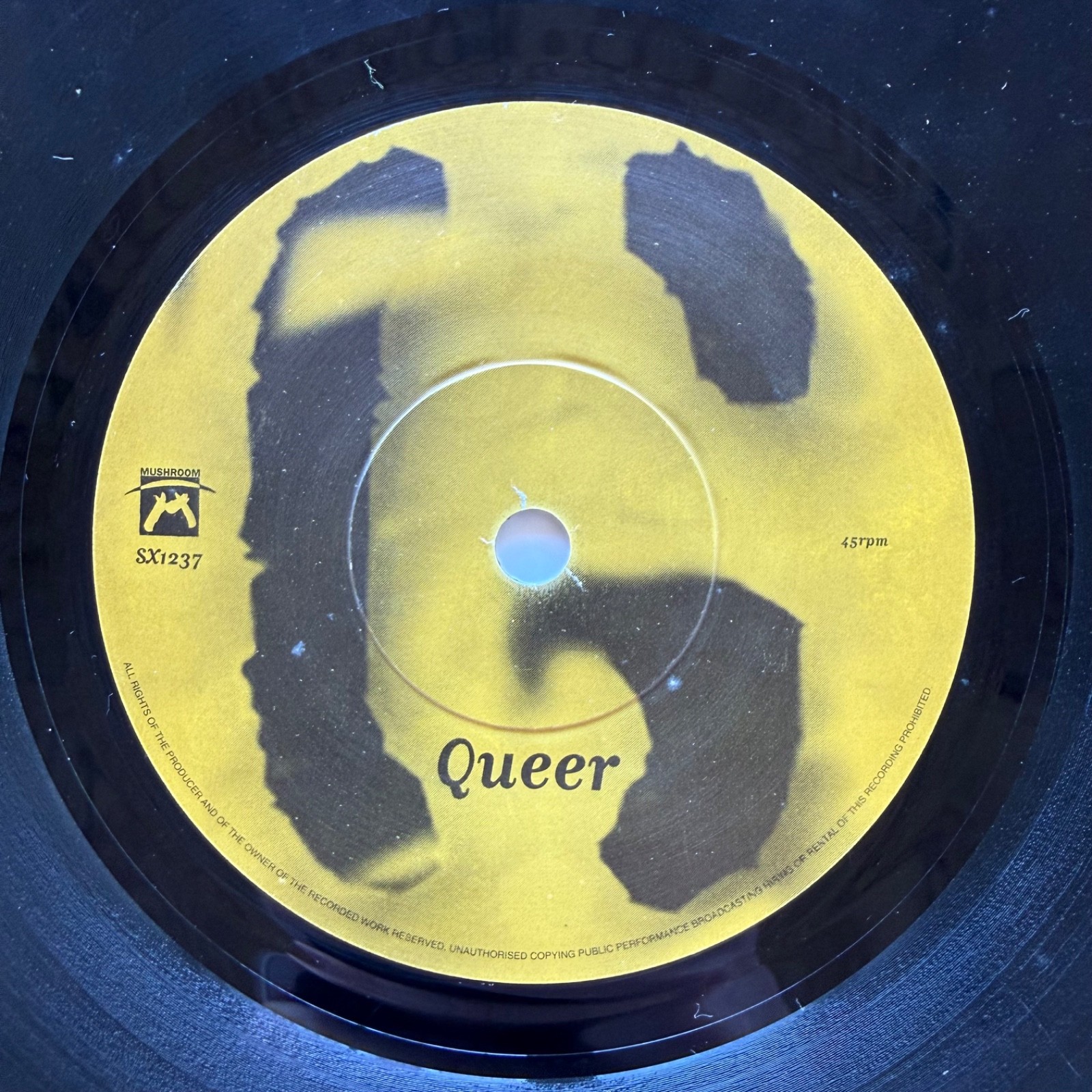Garbage Queer 7” Vinyl SX1237 1995 UK Mushroom Numbered w/ Case Insert Rare