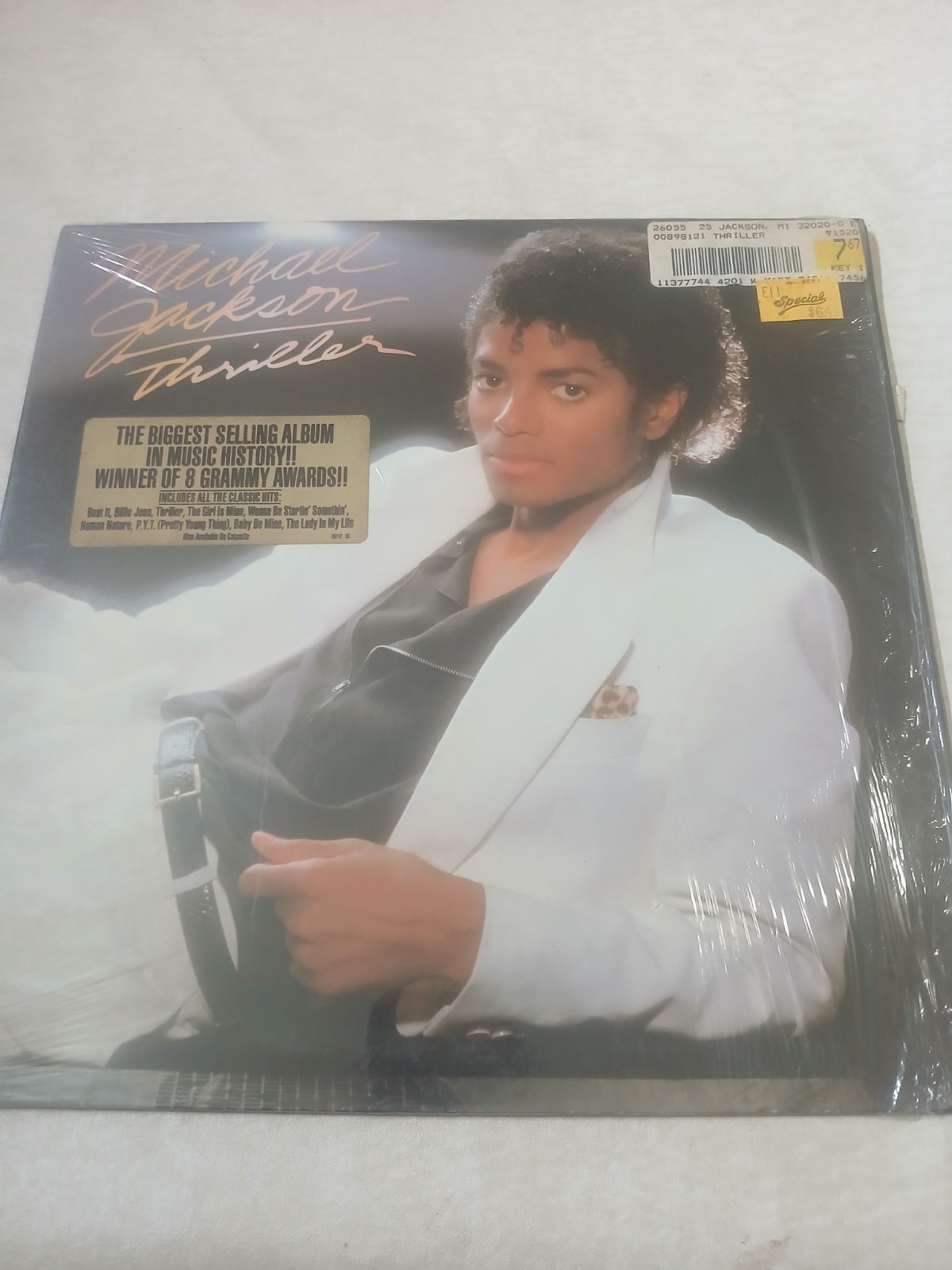 Michael Jackson Thriller Vinyl. Great Cond. Has original shrink and K-mart tag
