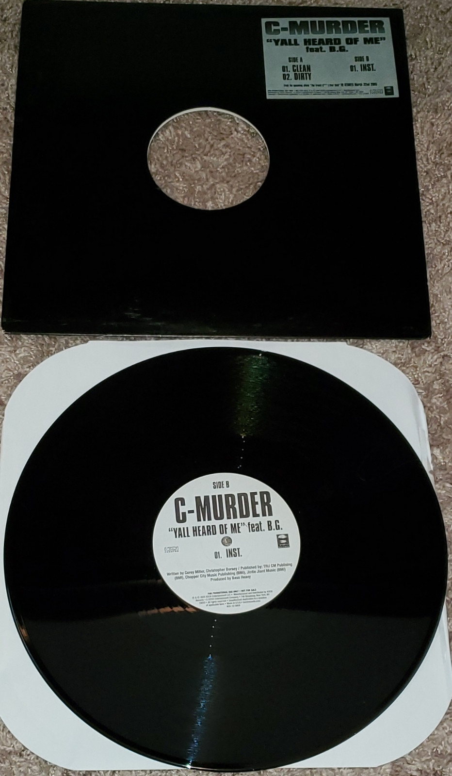 C-Murder Yall Heard Of Me RARE Vinyl Single Feat. B.G. 2005 Press Koch Records