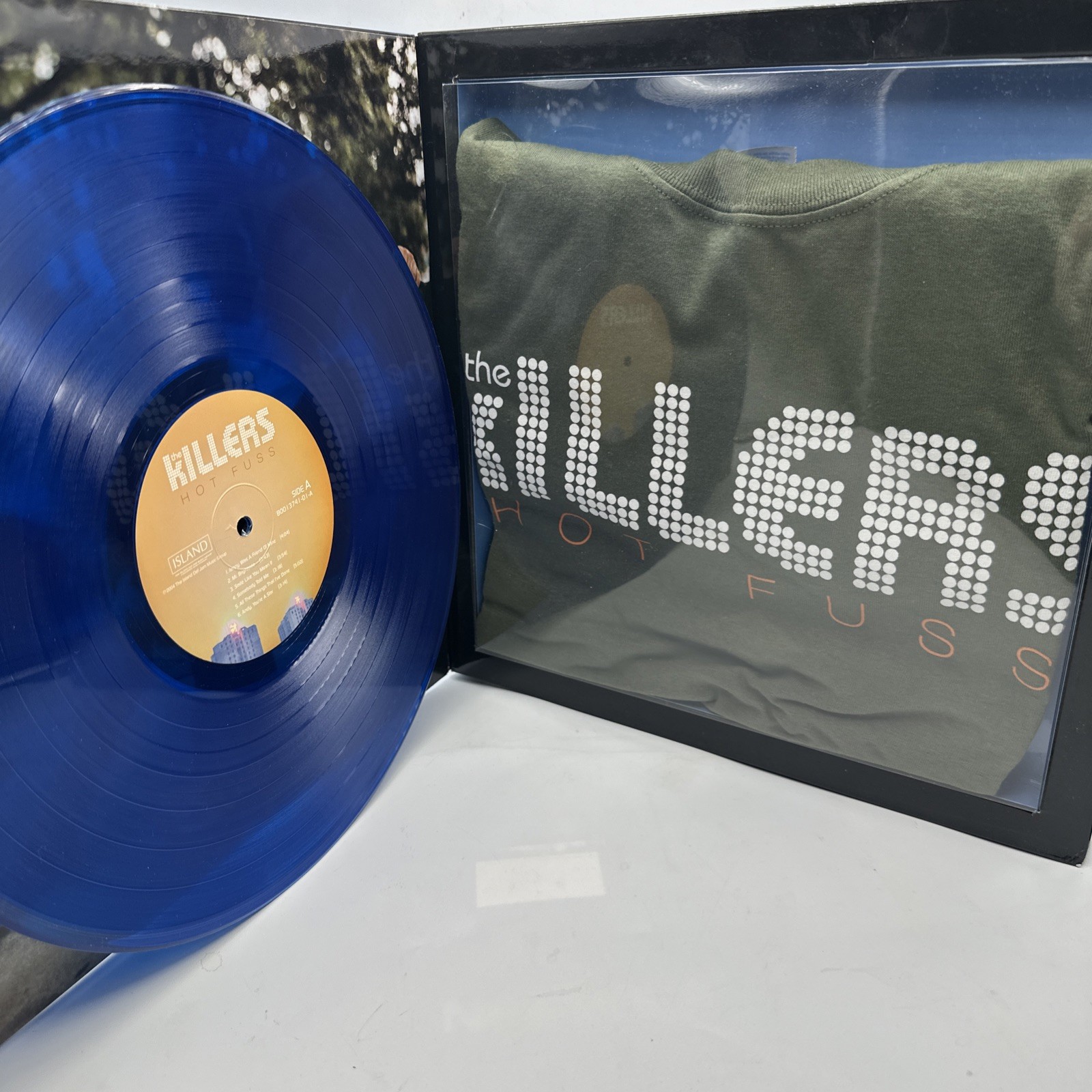 The Killers – Hot Fuss – 2009 Box Set Blue LP & T-Shirt (NM) Ultrasonic Clean