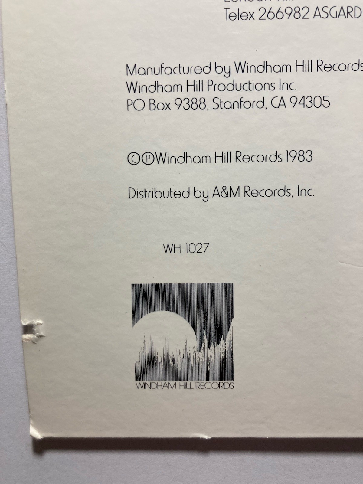 MARK ISHAM “Vapor Drawings” 1983 Vinyl LP Windham Hill WH-1027 New Age TESTED