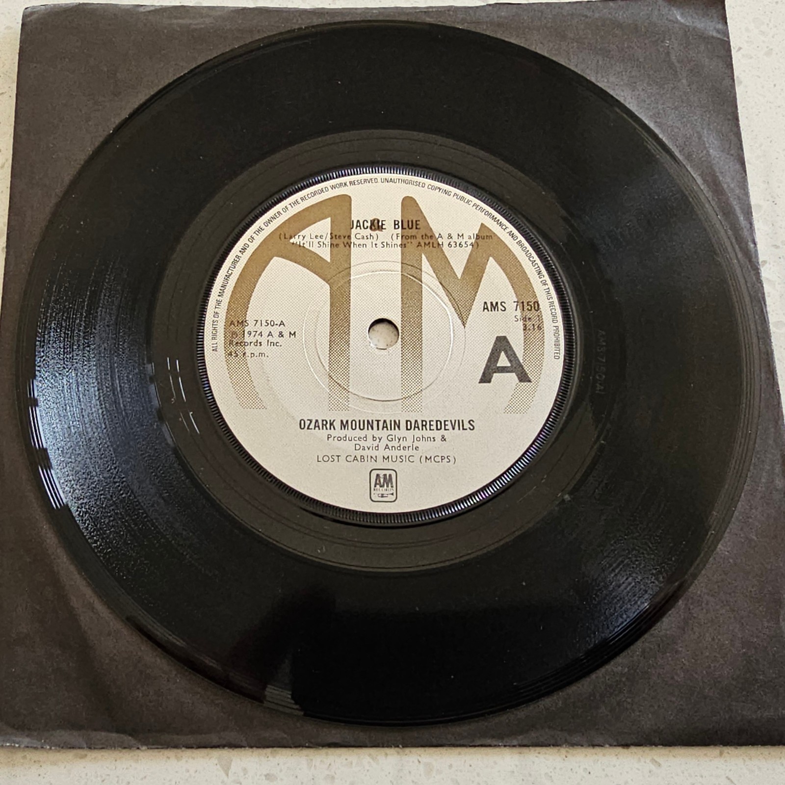 Ozark Mountain Daredevils (e) Jackie Blue / Better Days – Ex Con 1975 – 7″