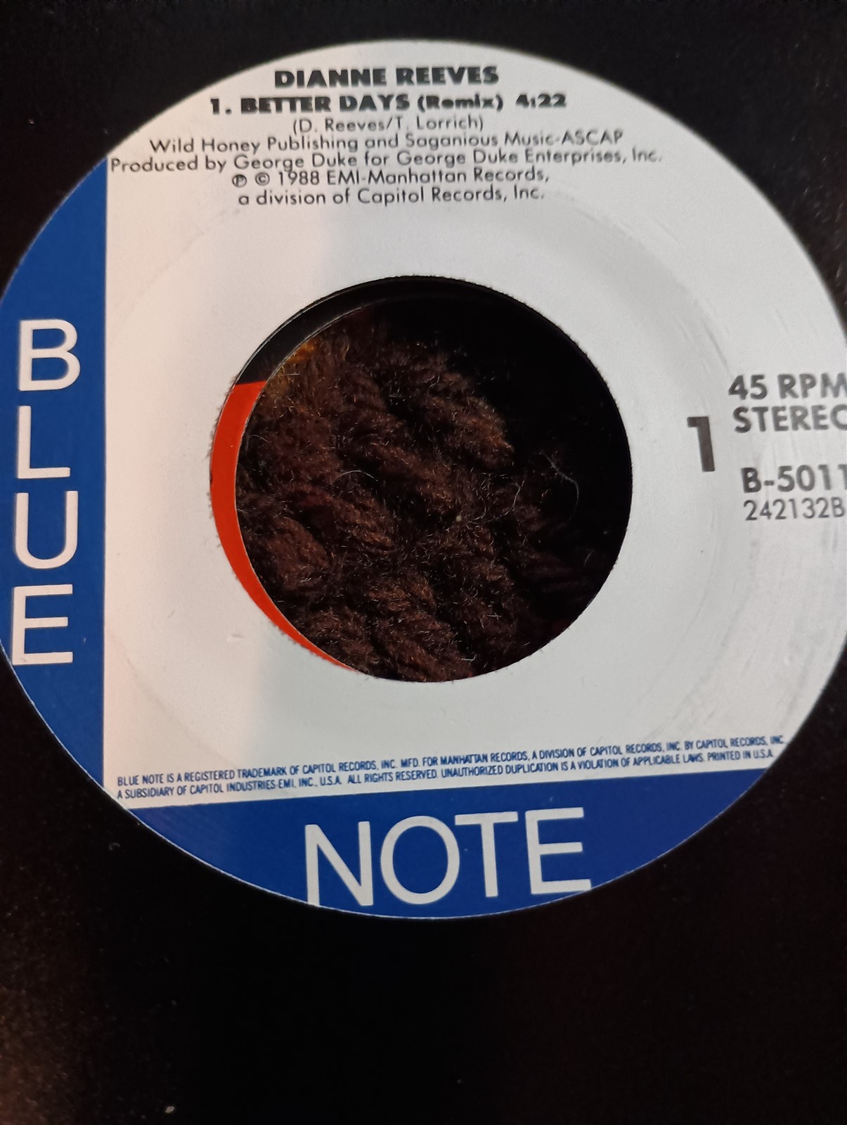 Dianne Reeves, Better Days ~ NM 1987 Blue Note 45 +sleeve