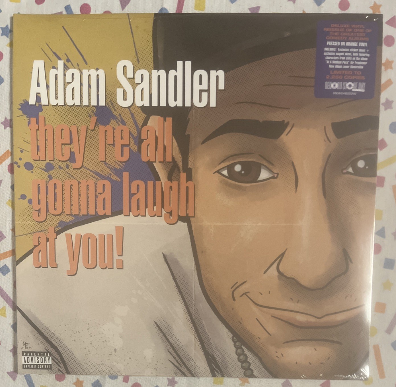 ADAM SANDLER THEY’RE ALL GONNA LAUGH AT YOU! RSD 2026 DELUXE ORANGE VINYL NEW