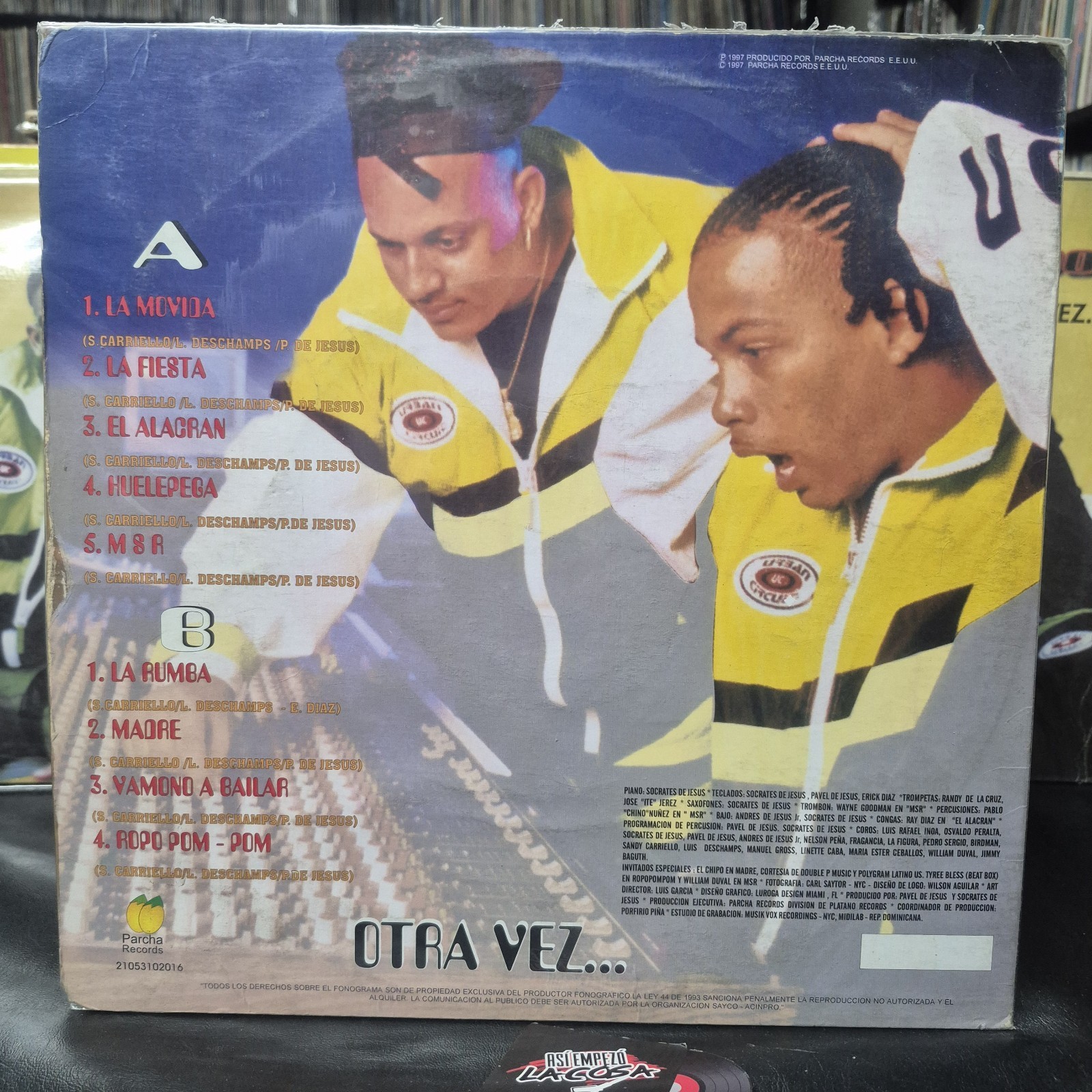 Sandy & Papo – Otra Vez Merengue, Hip-House – Edición Unica, Colombia 1997 VG+
