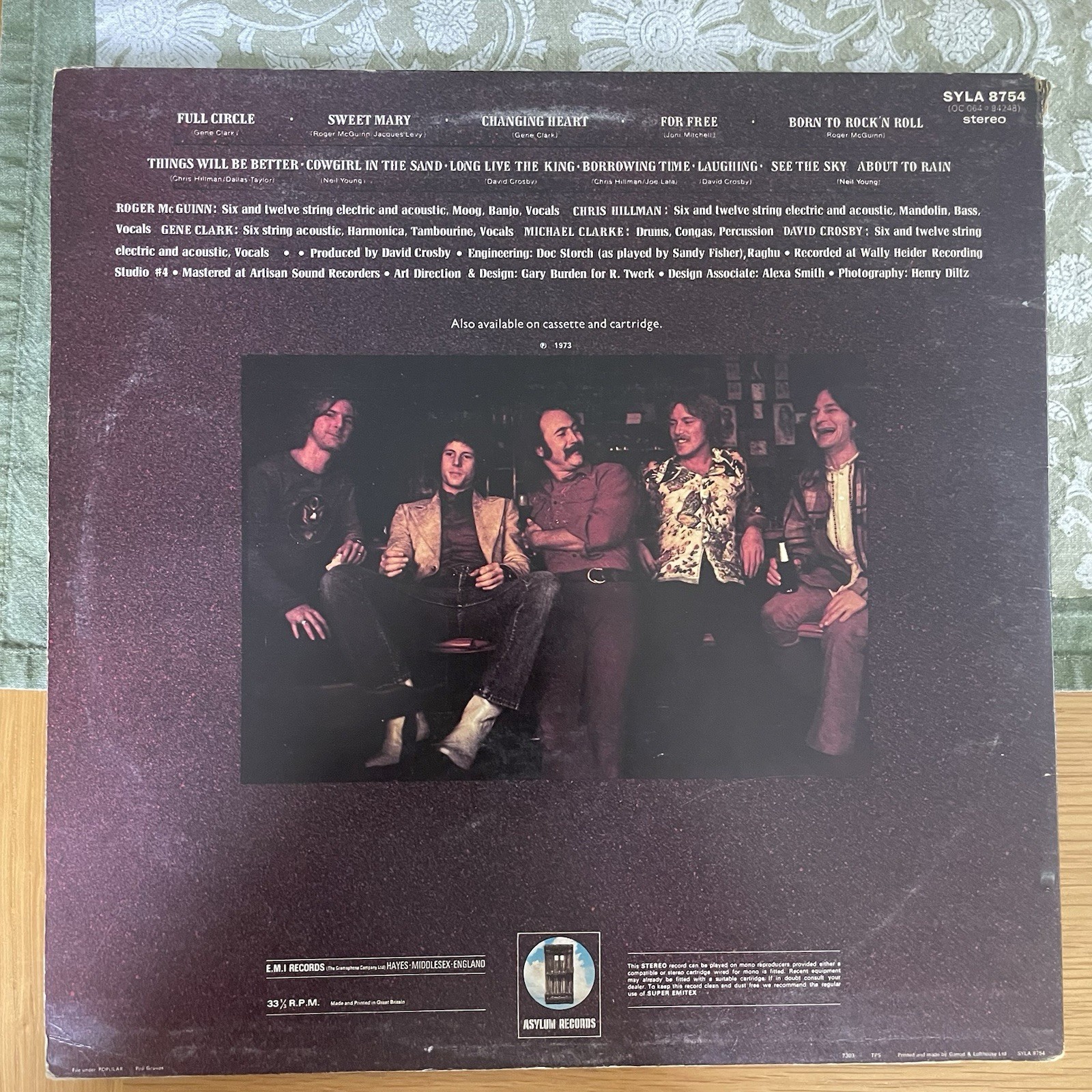 The Byrds 1973 UK Asylum Records SYLA 8754 Gatefold VGC Play tested
