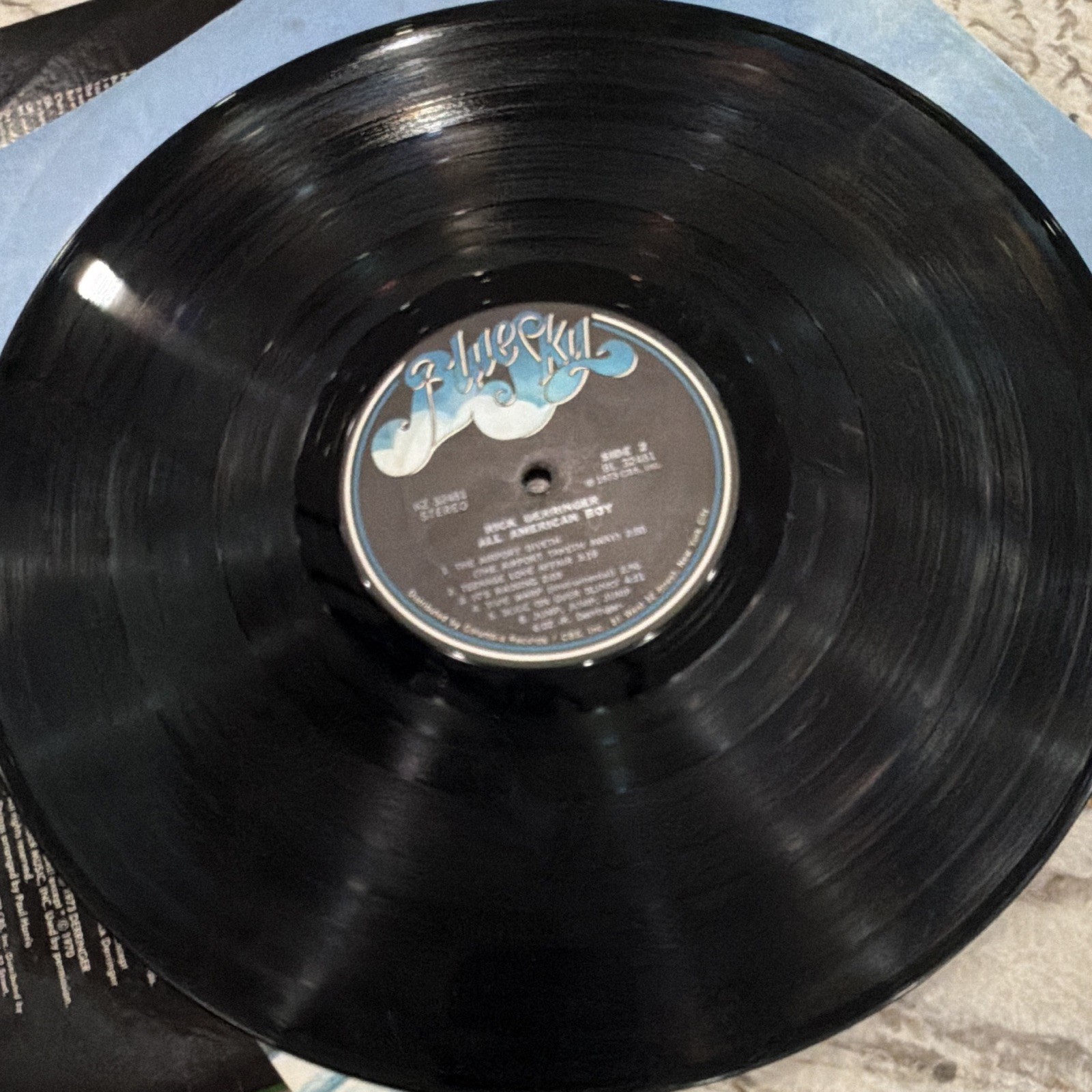 Rick Derringer All American Boy Vinyl LP Blue Sky 1973 KZ 32481 Rock Stereo