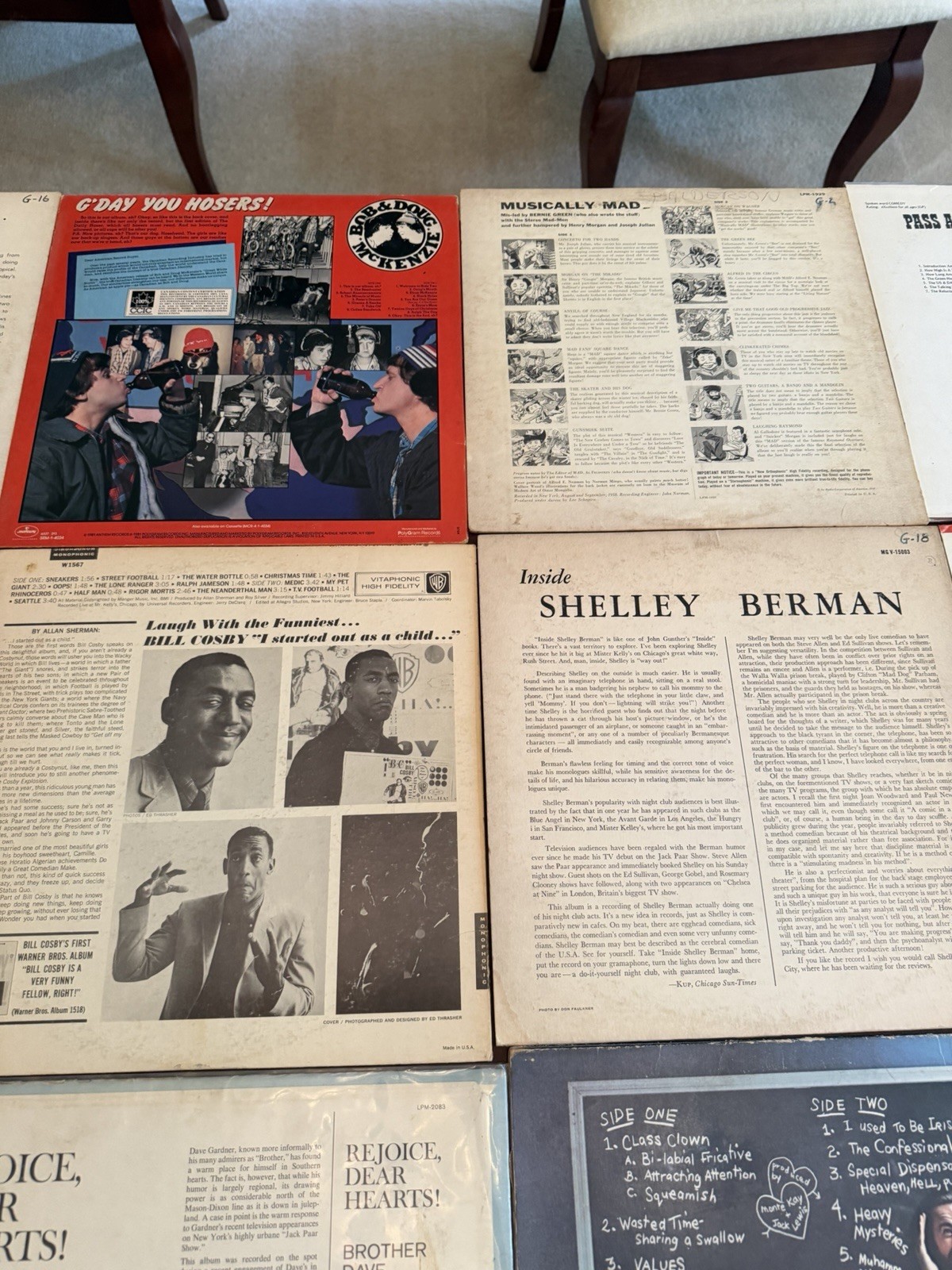 20 Comedy LP Vinyl Record Lot George Carlin Smothers Brothers Bob & Doug More
